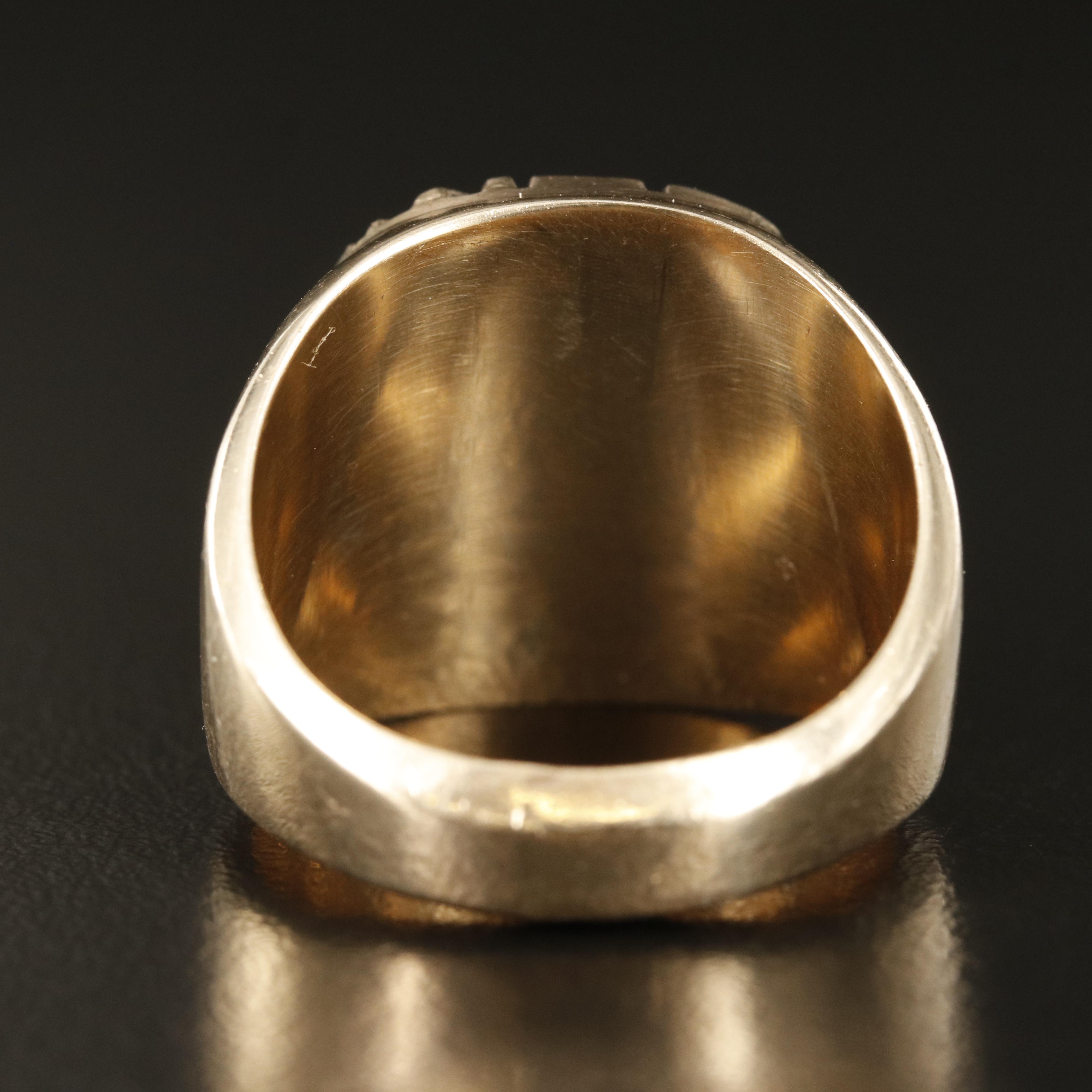 Crown Royal 10K Spinel Commemorative Ring