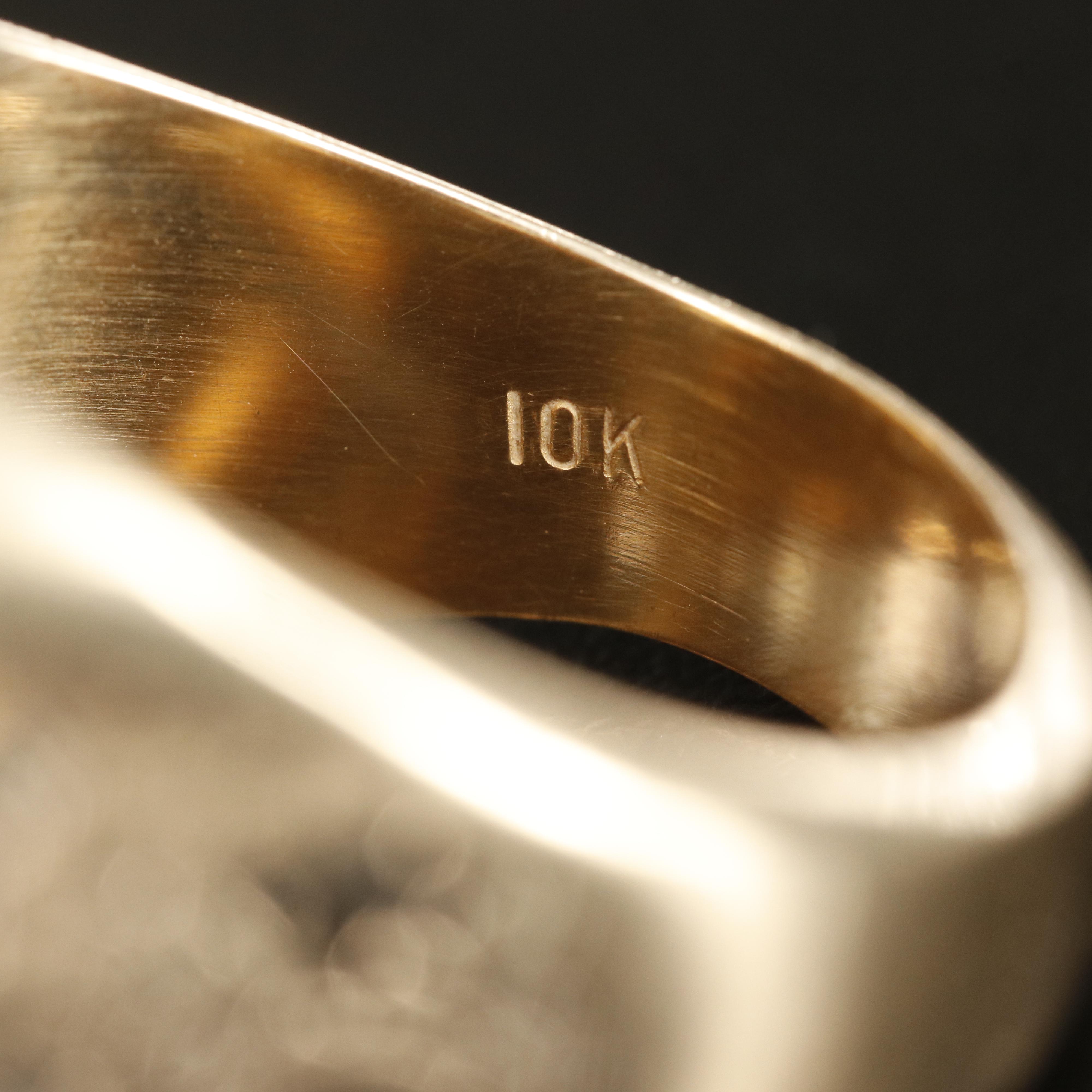 Crown Royal 10K Spinel Commemorative Ring