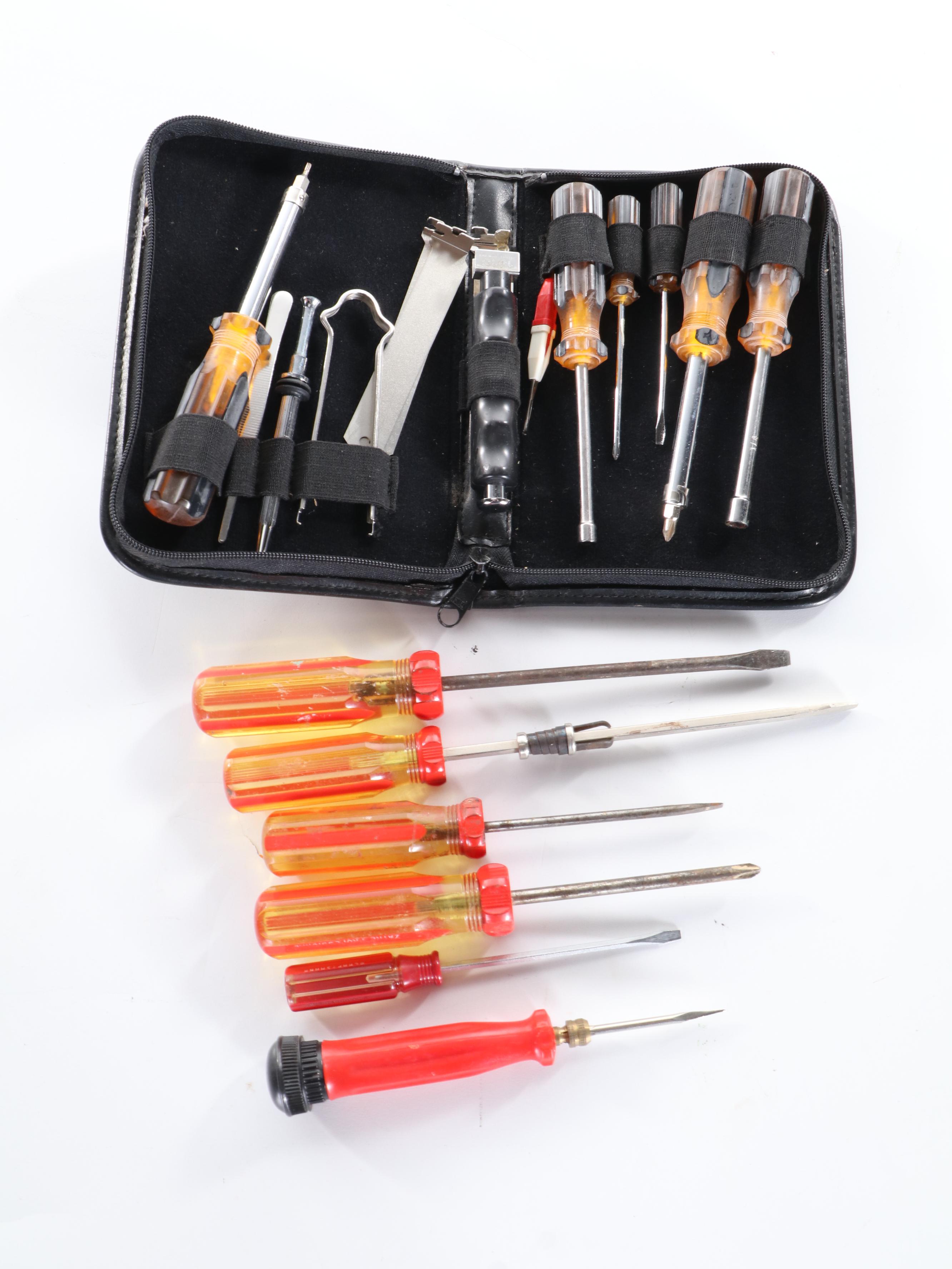 Screwdrivers, Socket Set, Rulers, Drill Chucks and More Shop Tools