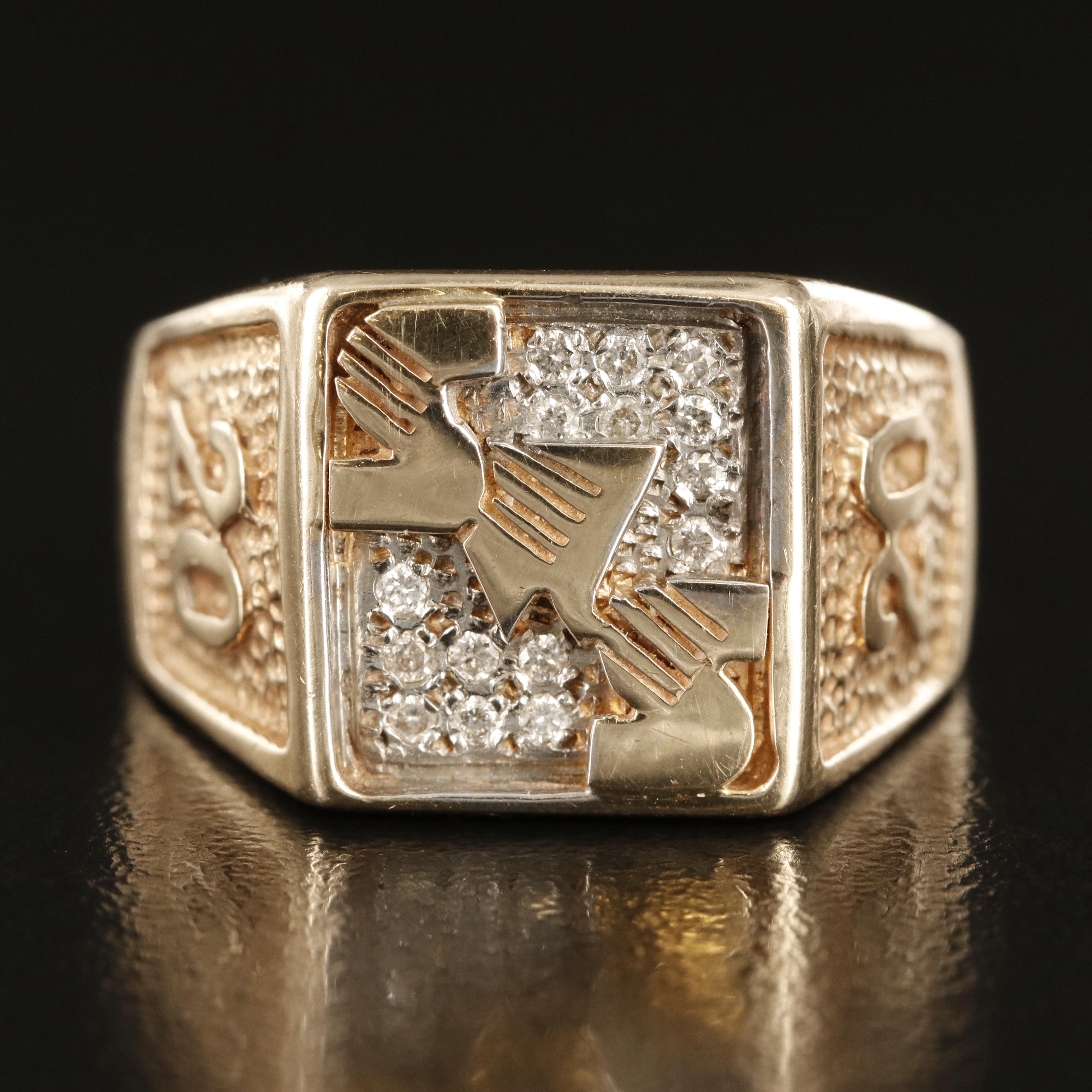 2020 14K 0.15 CTW Diamond Commemorative Ring