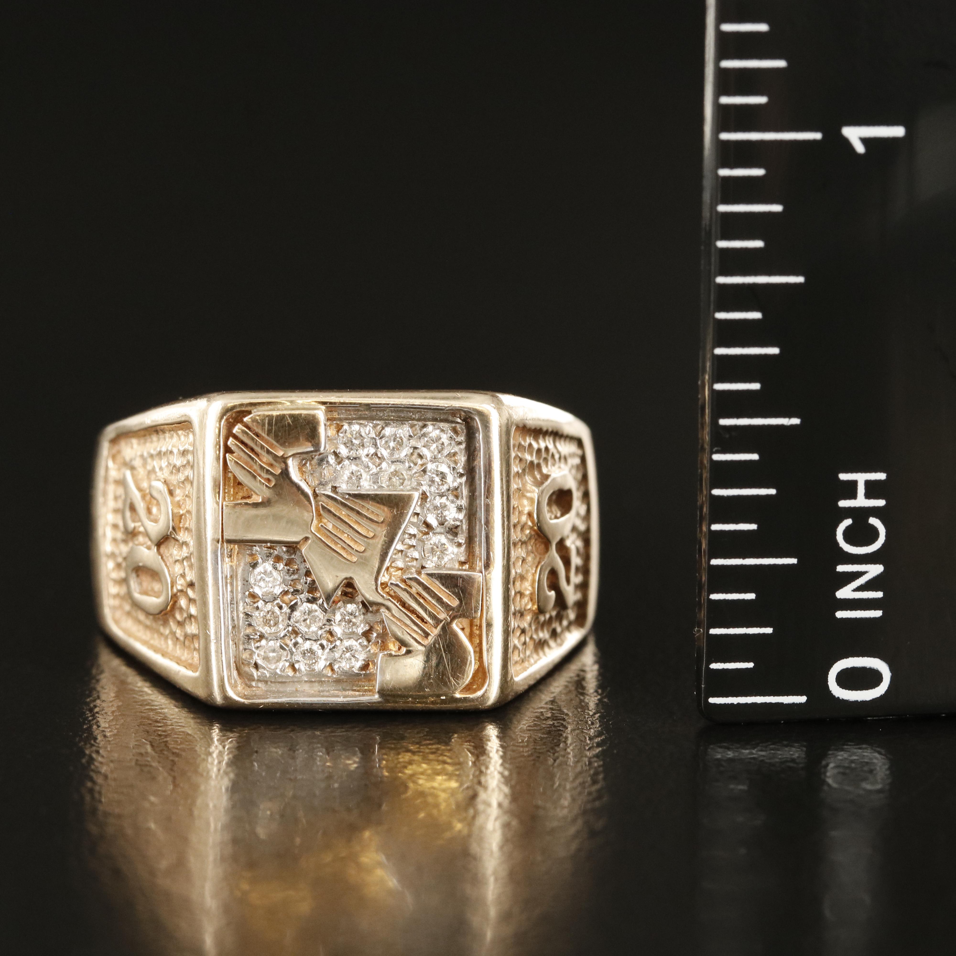 2020 14K 0.15 CTW Diamond Commemorative Ring