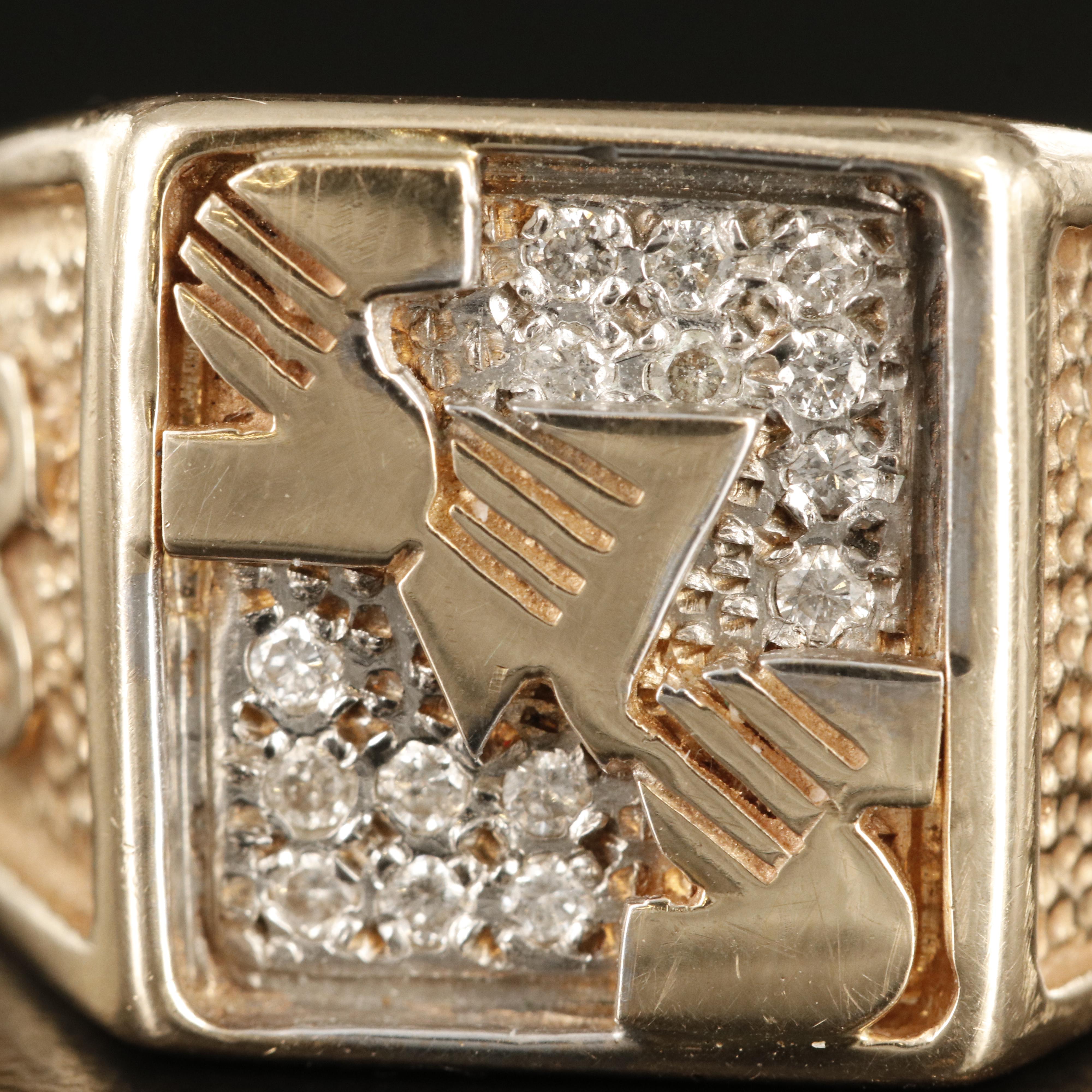 2020 14K 0.15 CTW Diamond Commemorative Ring