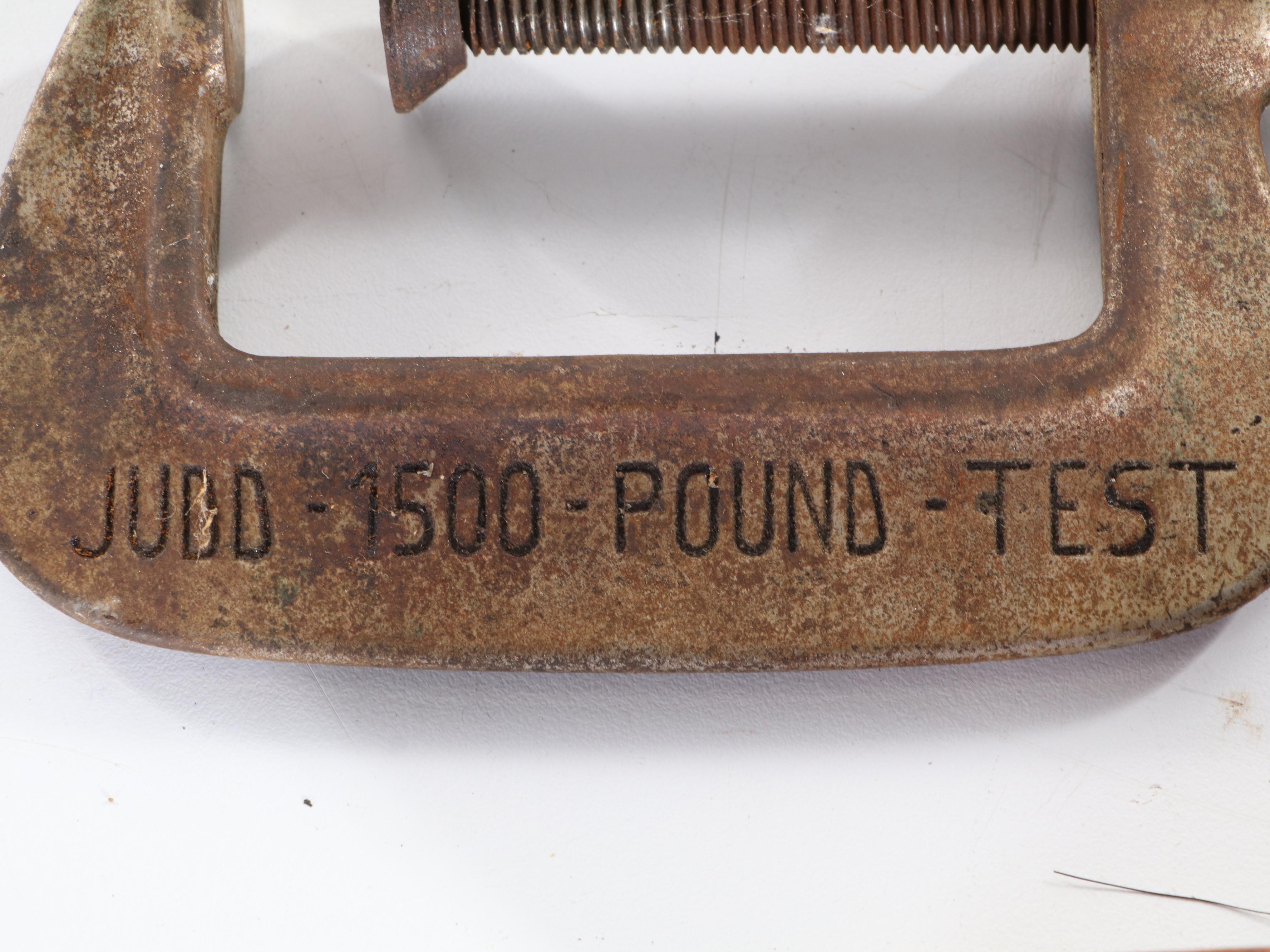 Woven Basket With Judd C Clamps and Other Clamps