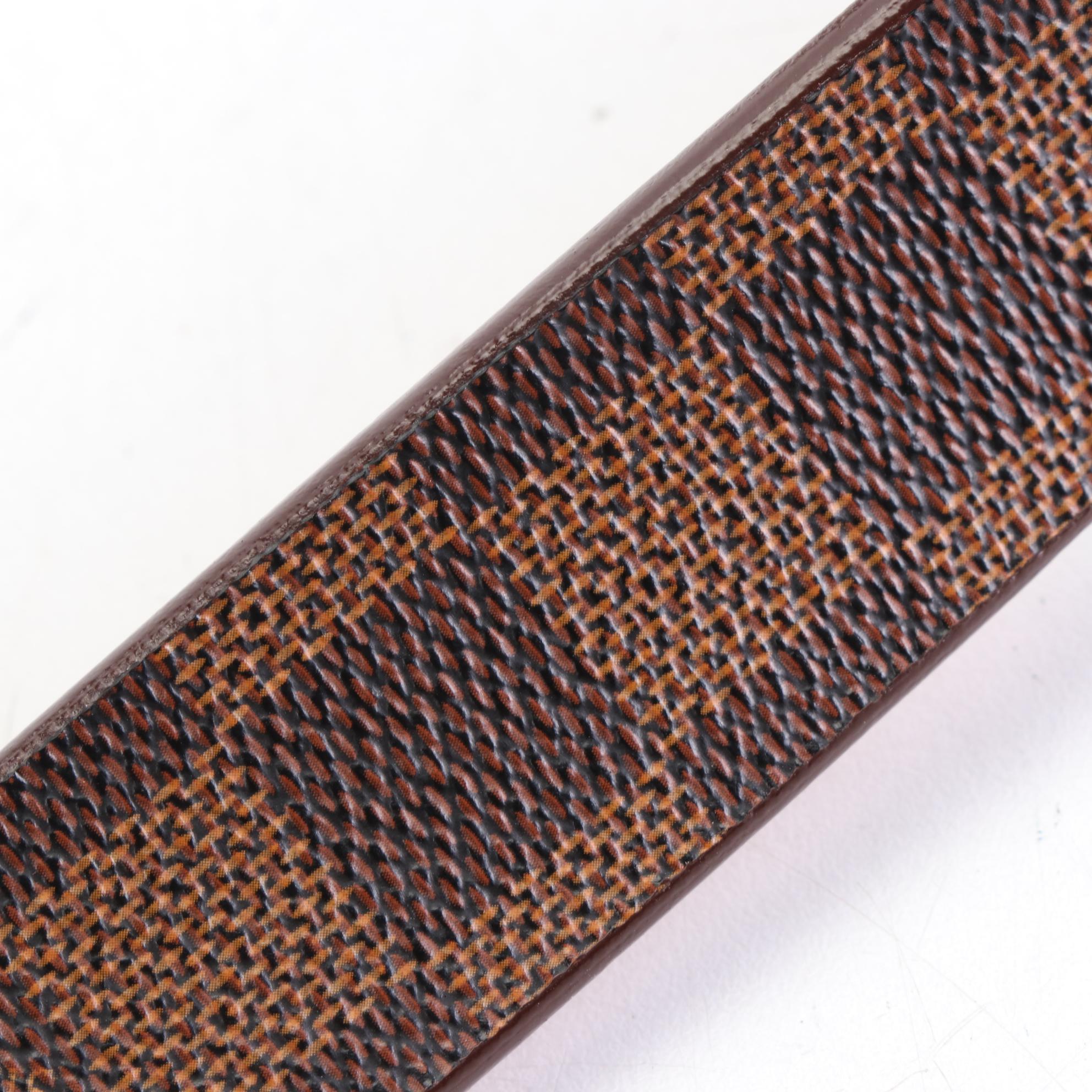 Louis Vuitton Ceinture Carre Belt in Damier Ebene Canvas and Leather