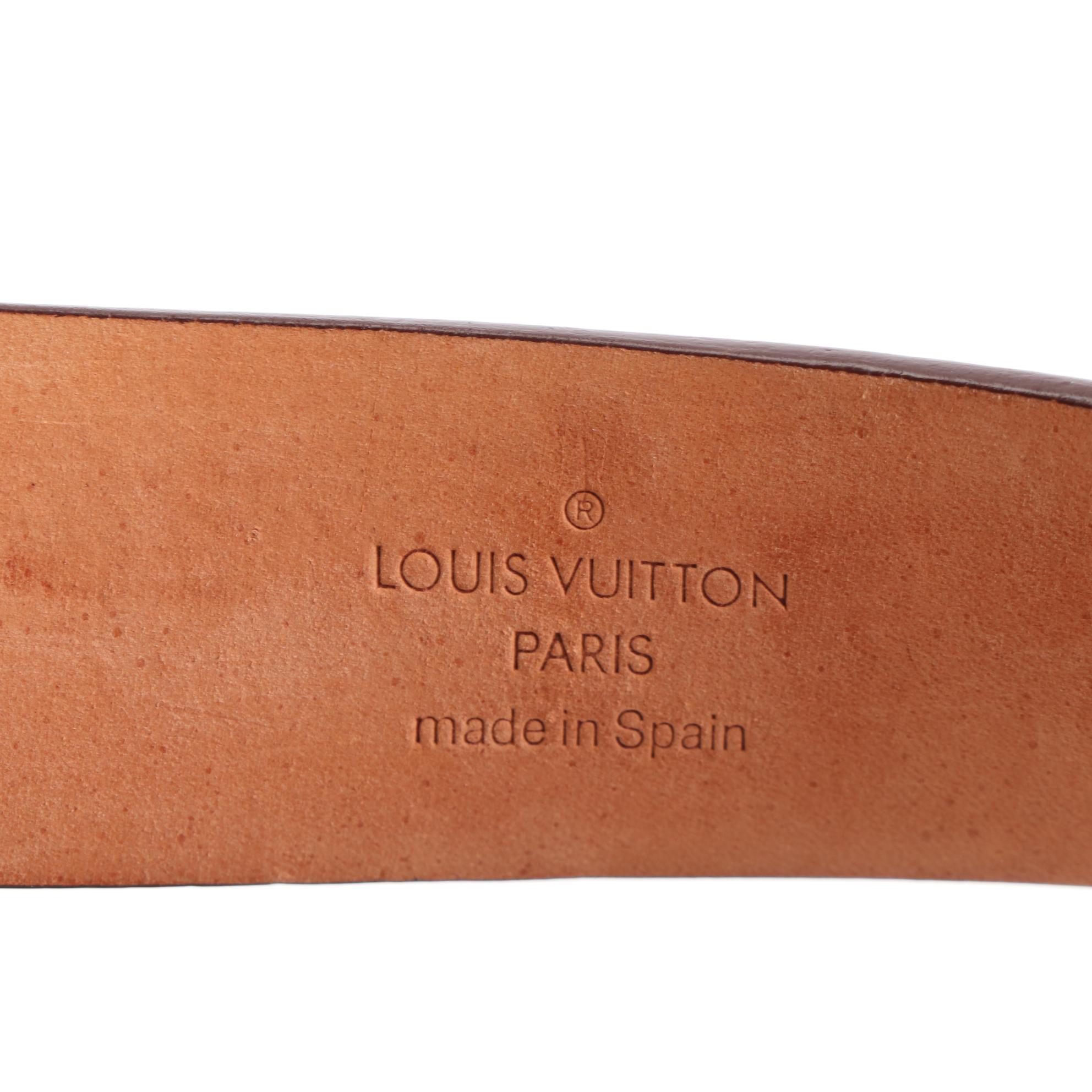 Louis Vuitton Ceinture Carre Belt in Damier Ebene Canvas and Leather