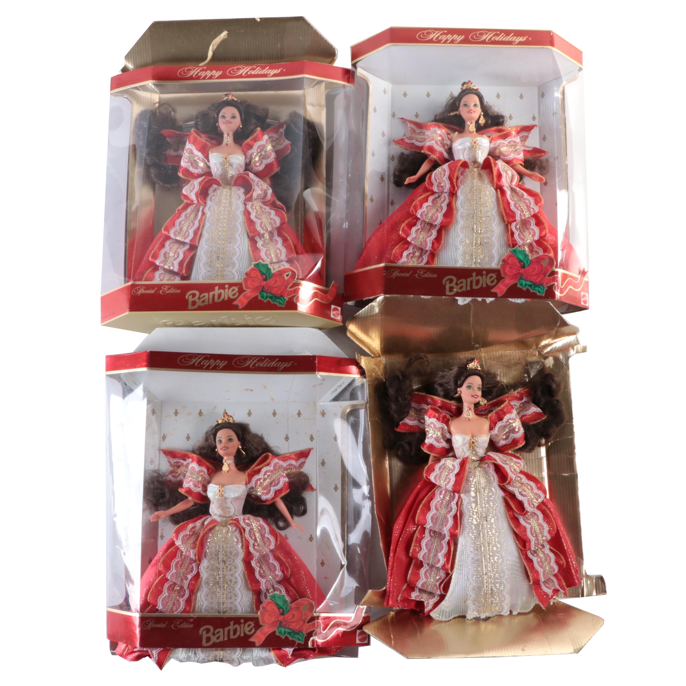 Mattel Barbie Special Edition Happy Holidays Barbie Dolls, 1997