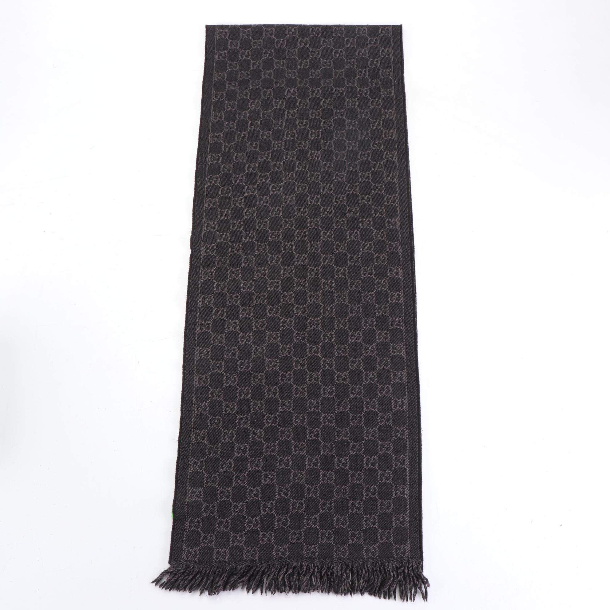 Gucci Reversible Scarf in GG Monogram Wool