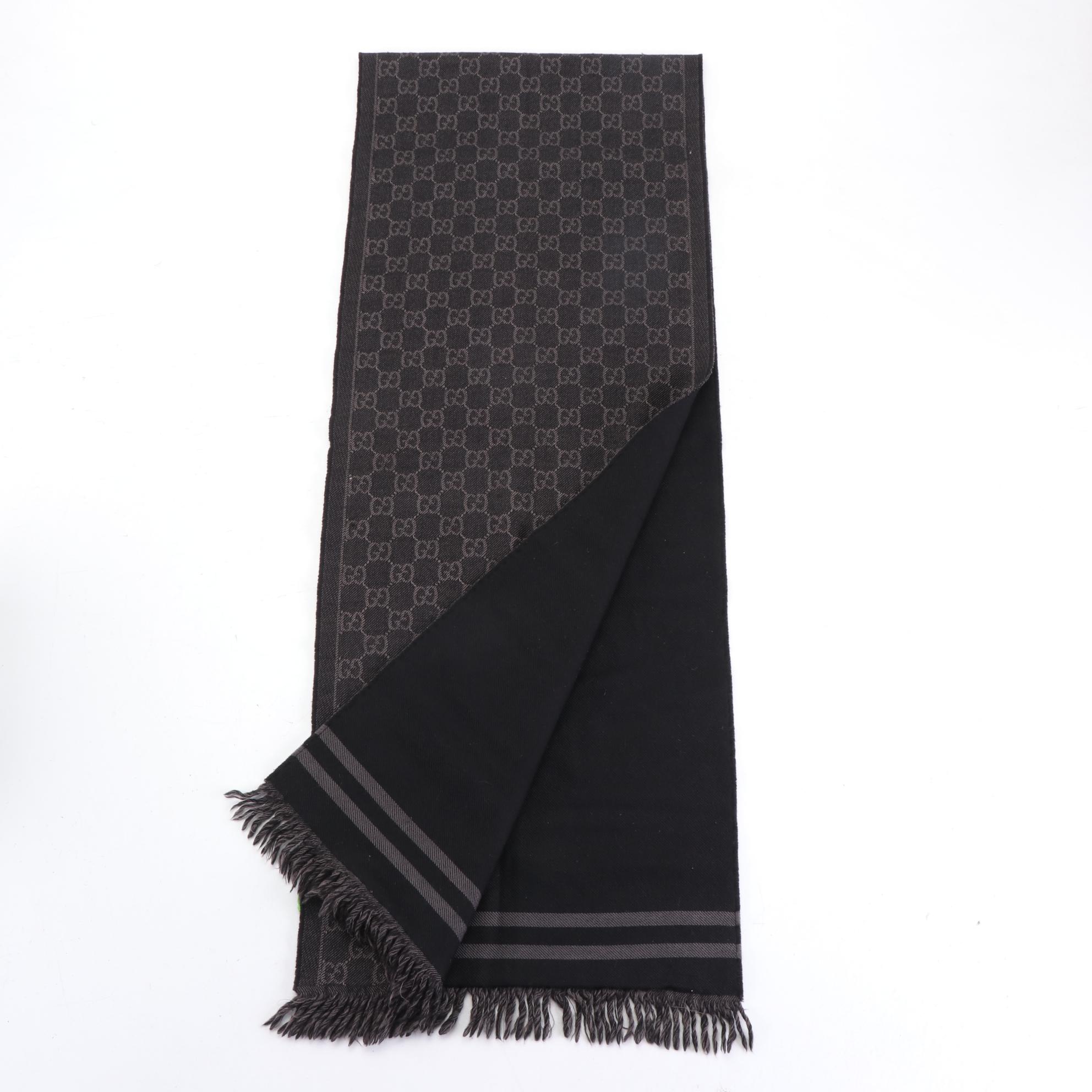 Gucci Reversible Scarf in GG Monogram Wool
