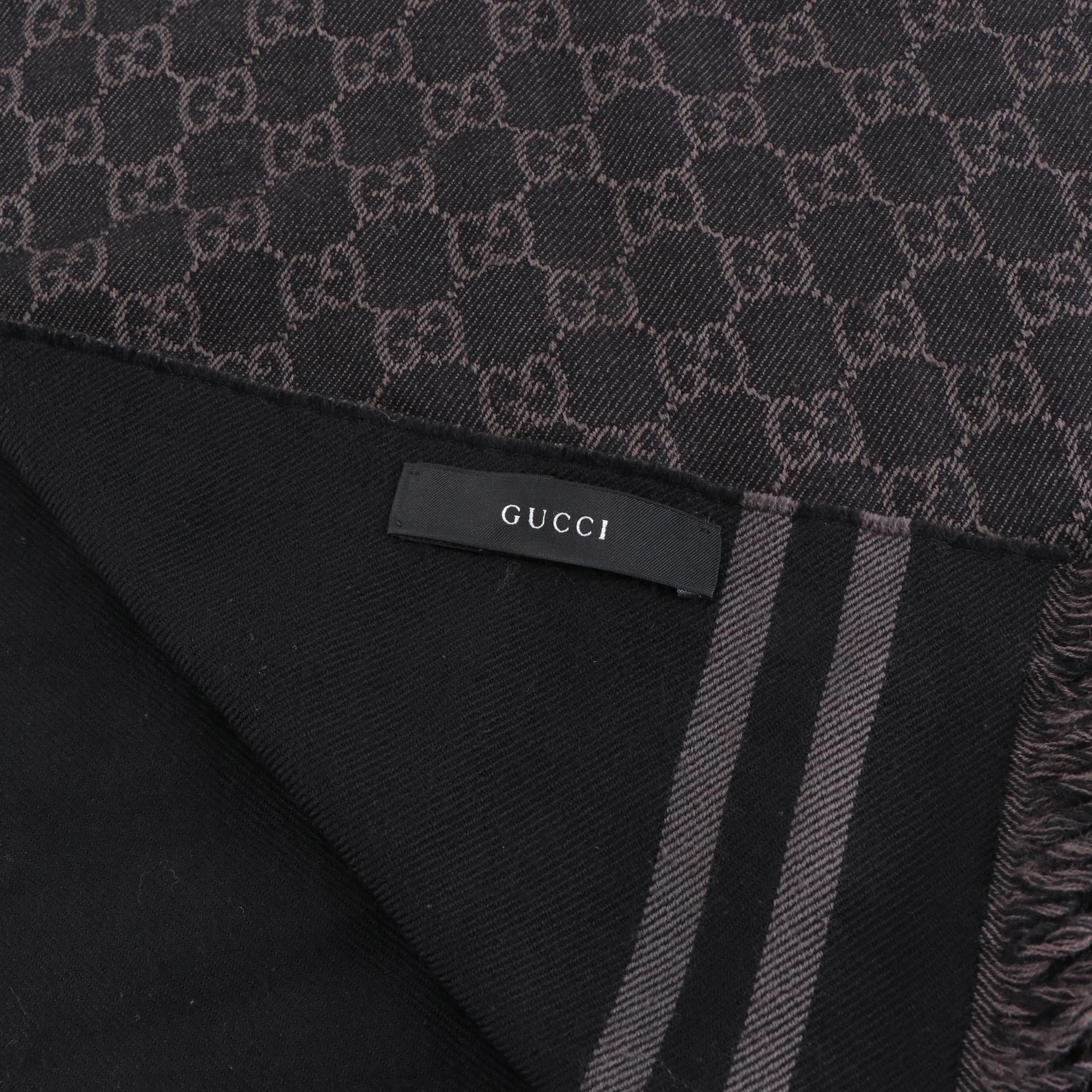 Gucci Reversible Scarf in GG Monogram Wool