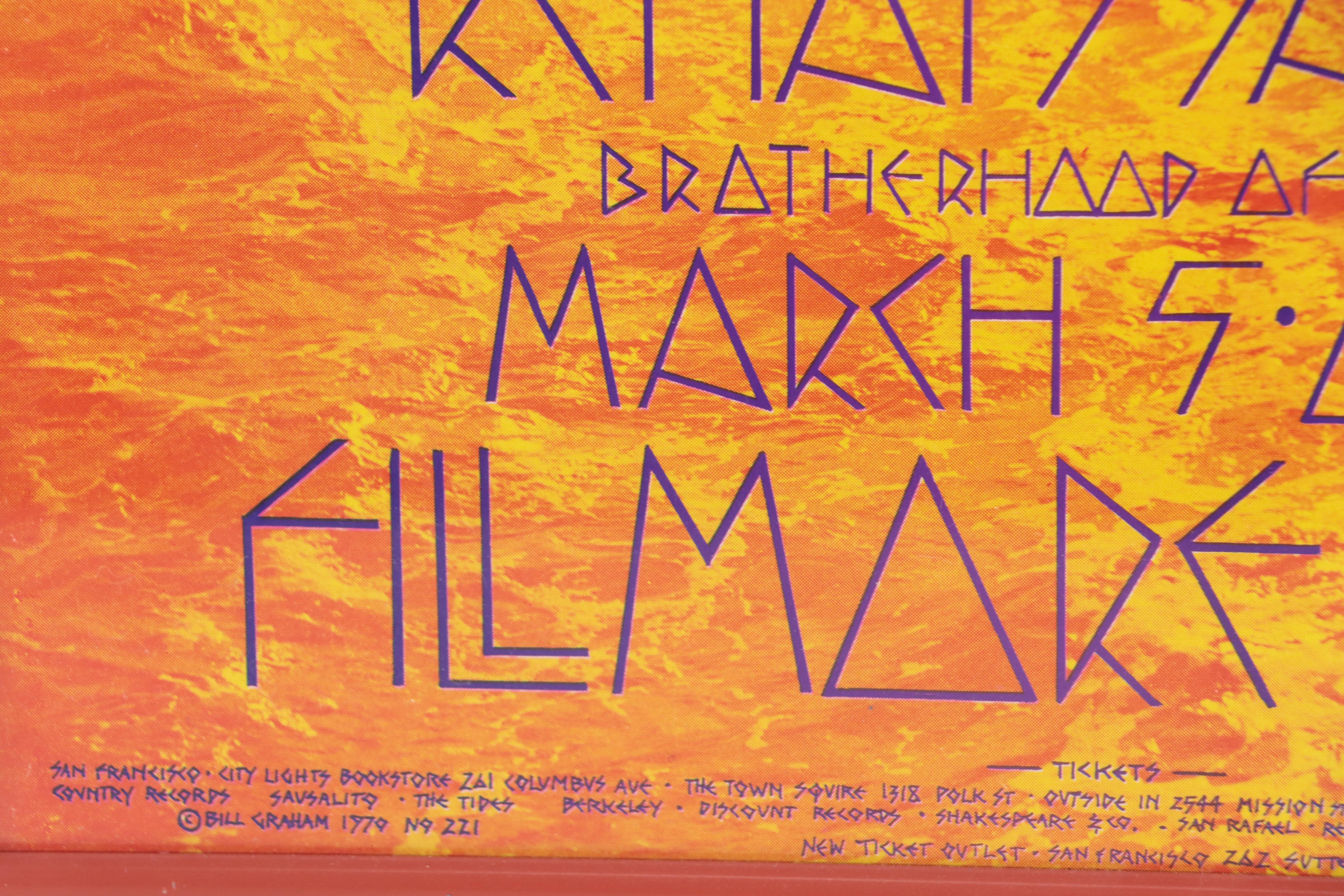 Butterfield Blues Band Color Lithograph Concert Poster After David Singer, 1970