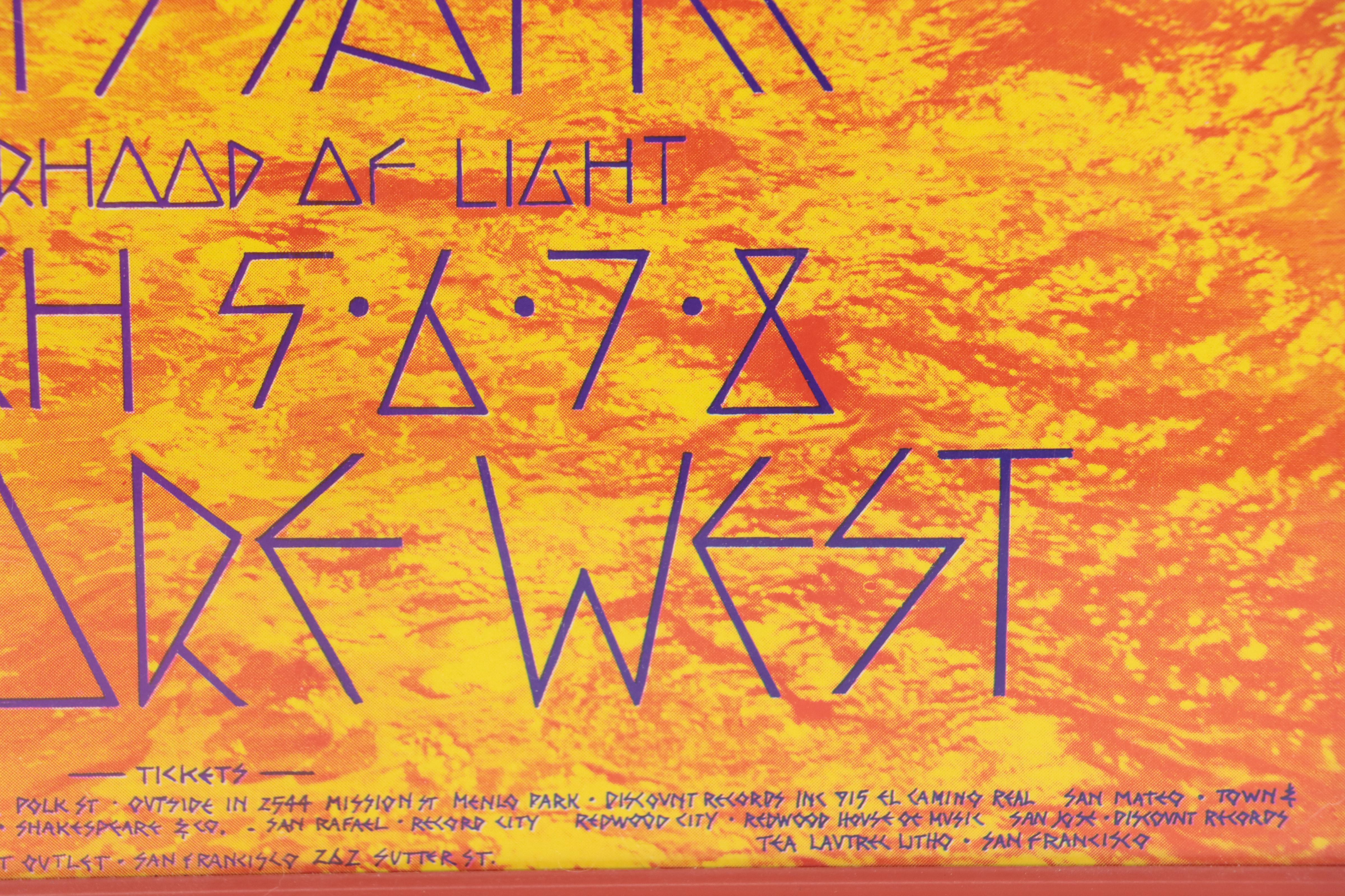 Butterfield Blues Band Color Lithograph Concert Poster After David Singer, 1970