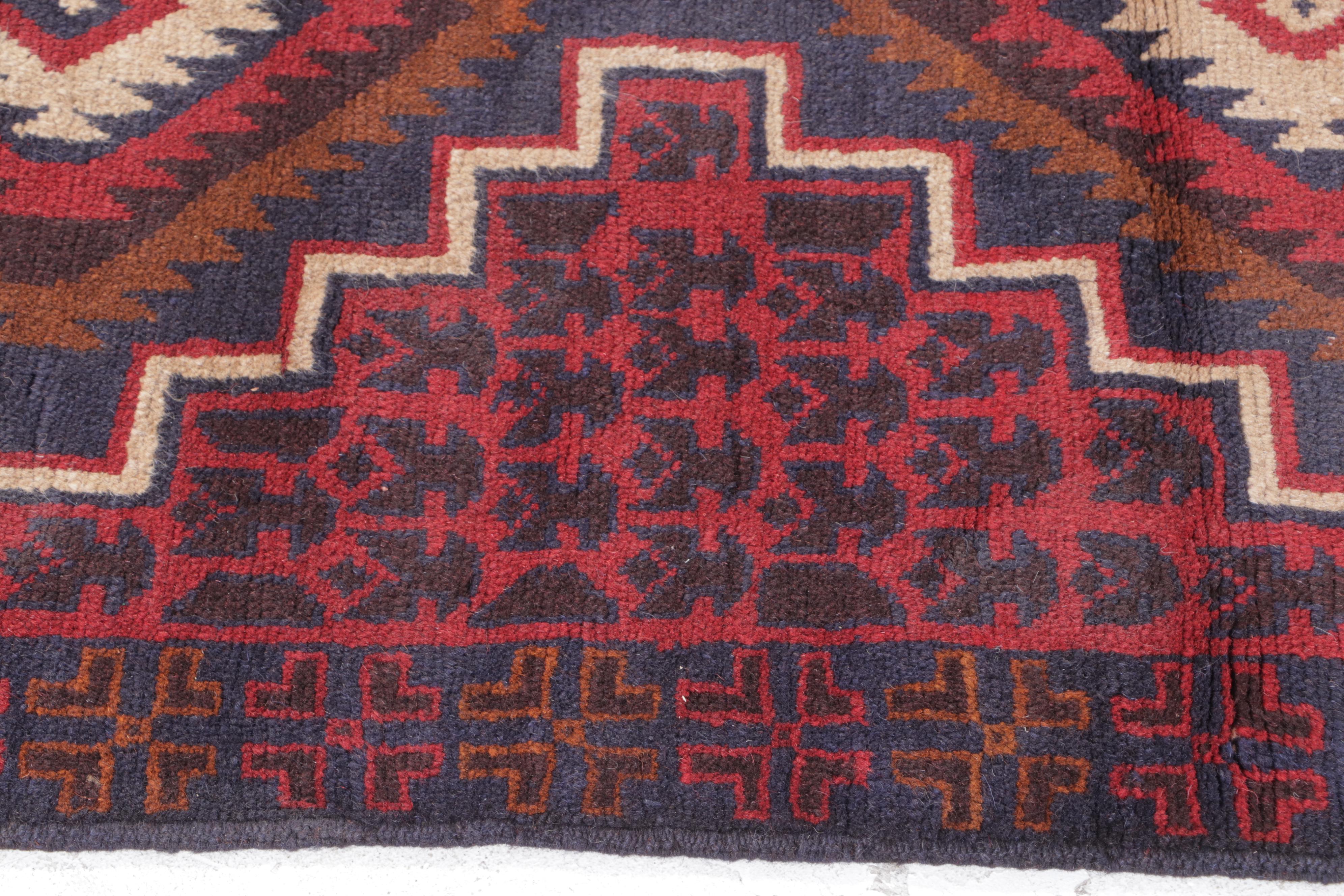 3' x 4'7 Hand-Knotted Afghan Taimani Accent Rug