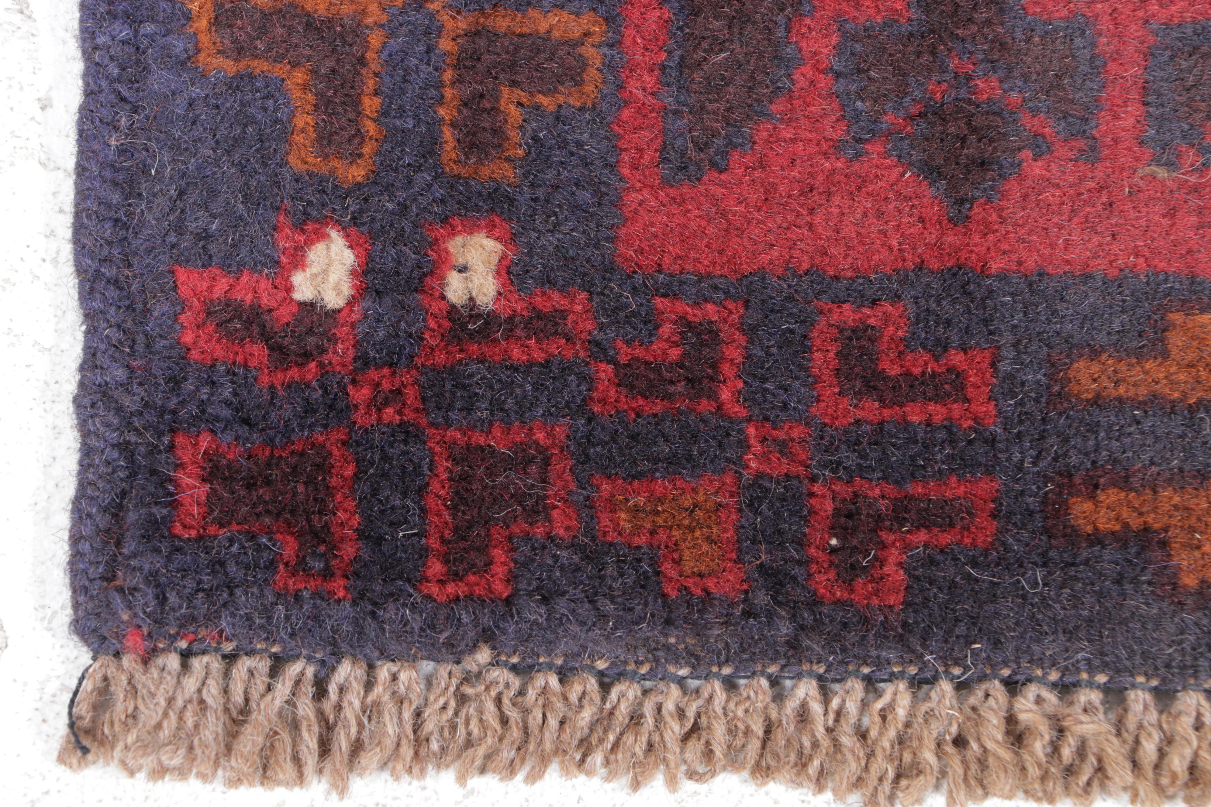 3' x 4'7 Hand-Knotted Afghan Taimani Accent Rug