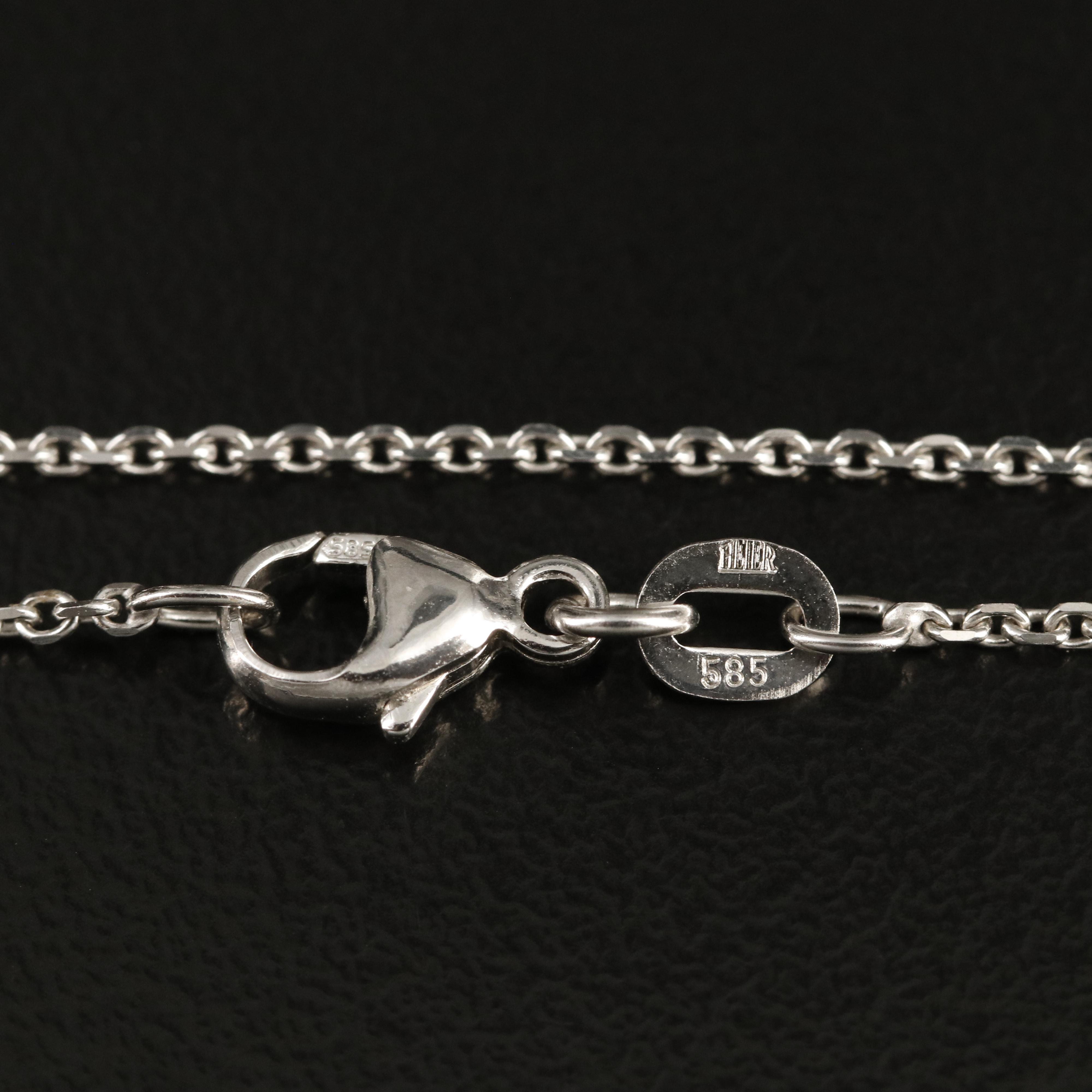 14K Diamond Cut Cable Chain