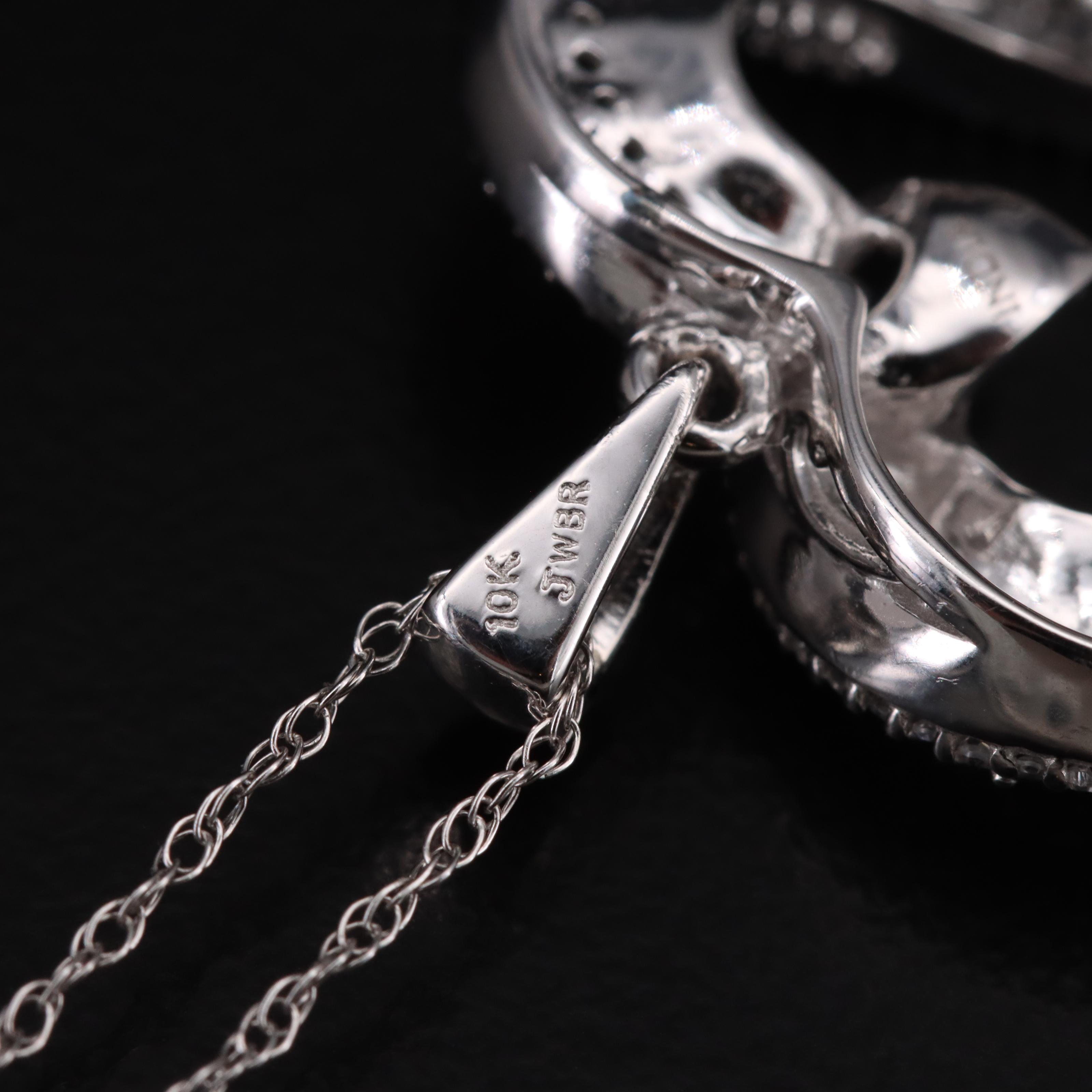 10K 0.51 CTW Diamond Heart Pendant Necklace