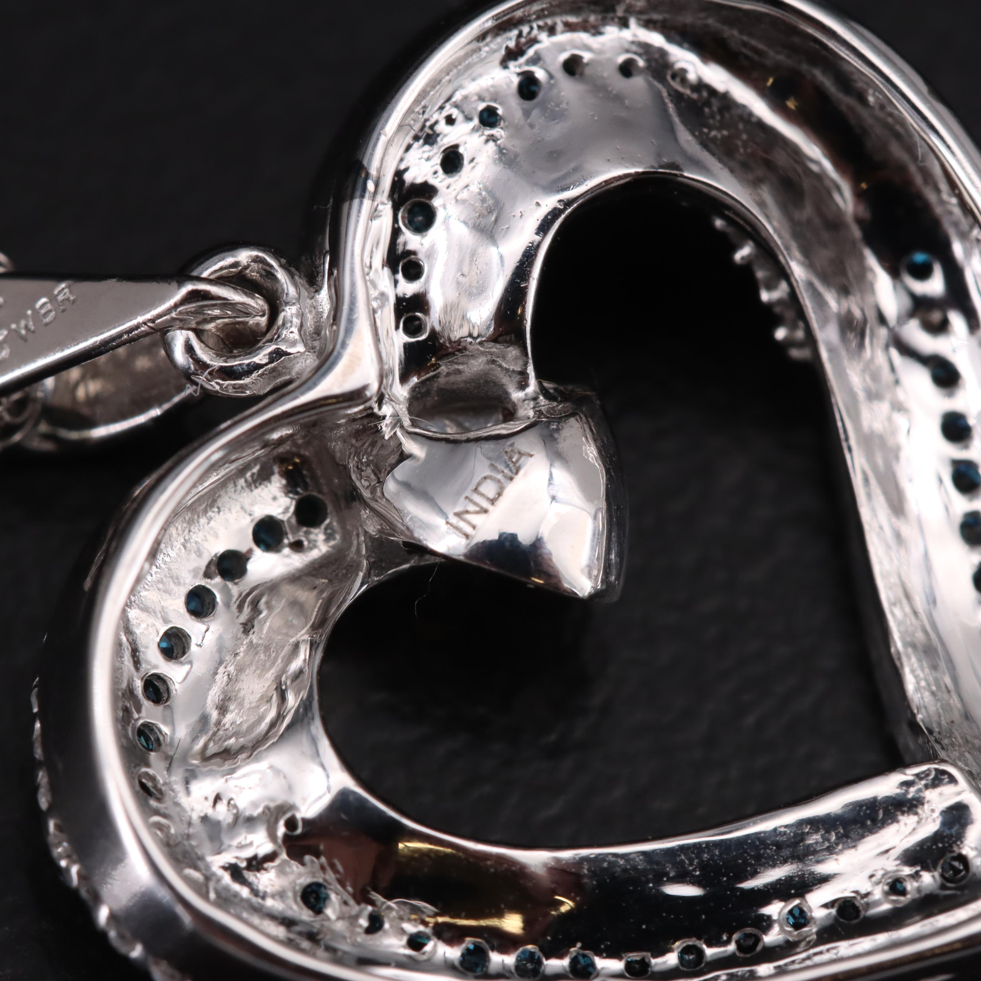 10K 0.51 CTW Diamond Heart Pendant Necklace