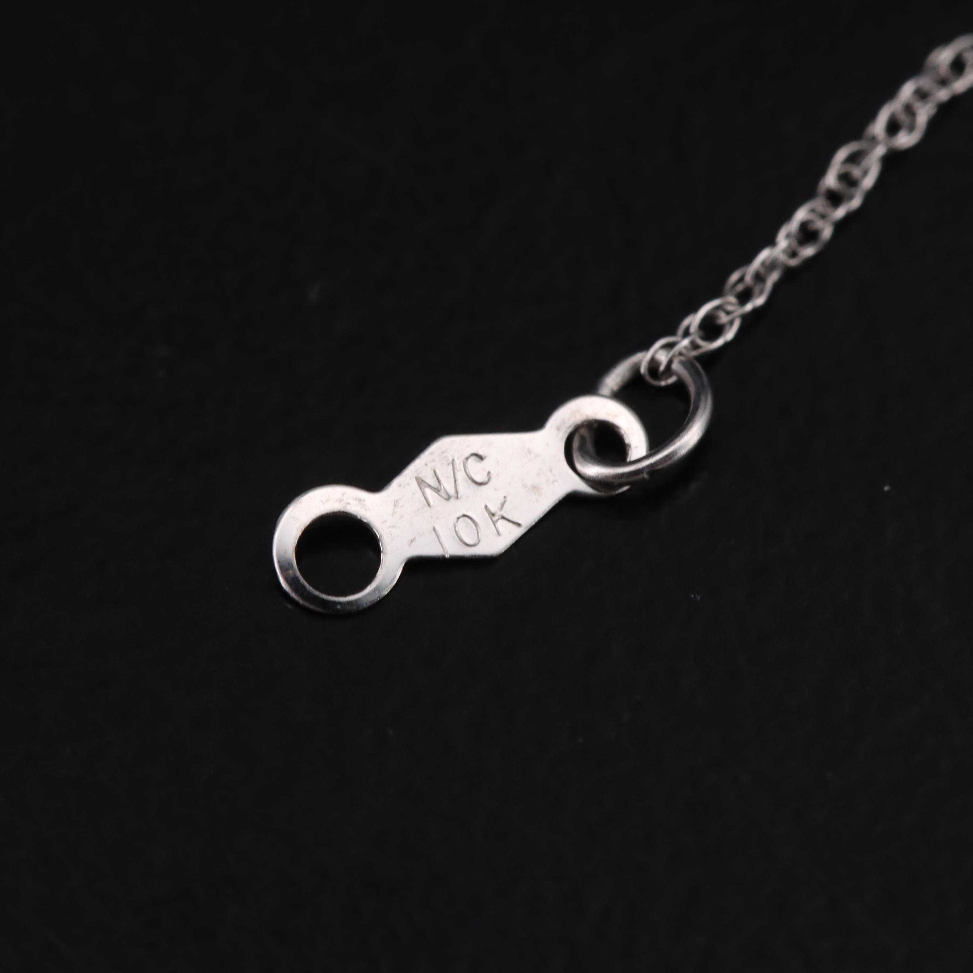 10K 0.51 CTW Diamond Heart Pendant Necklace