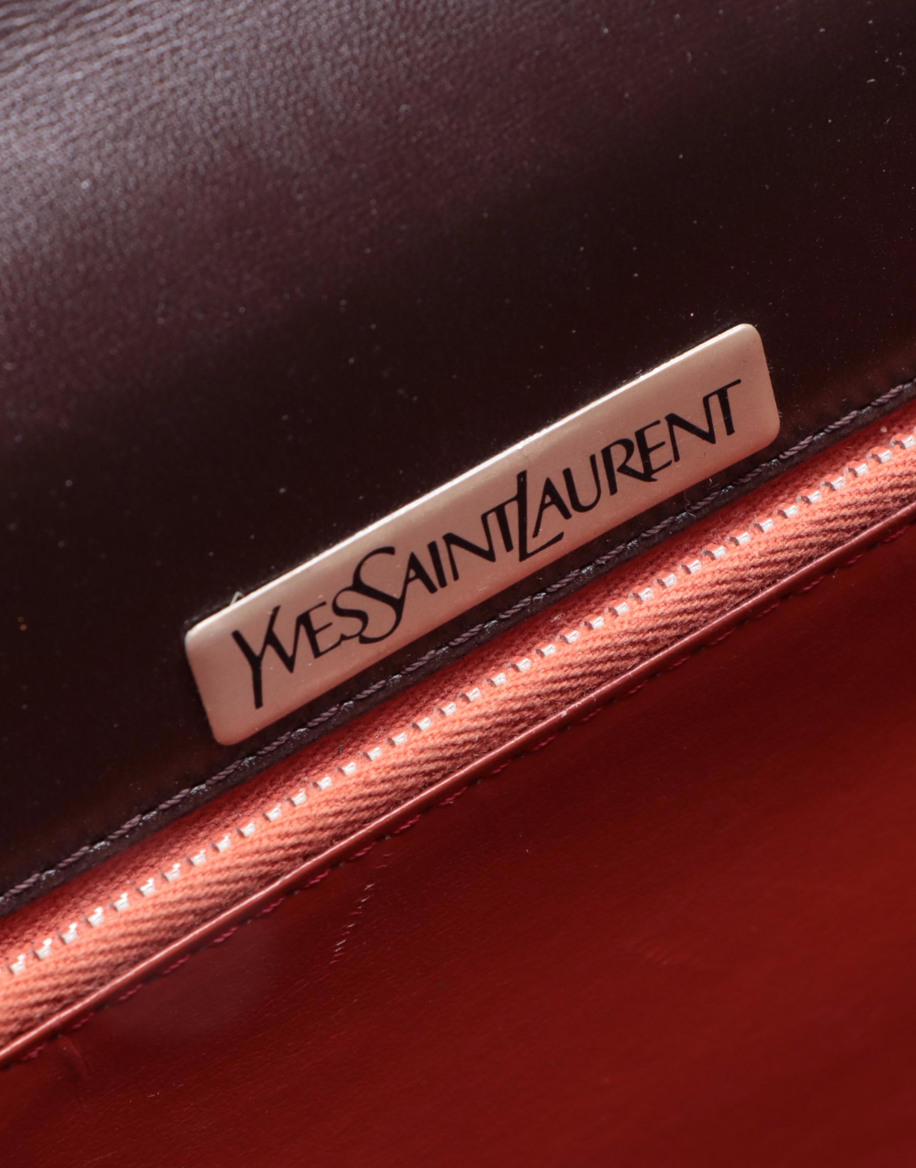 Yves Saint Laurent Front-Flap Shoulder Bag in Smooth and Quilted Leather
