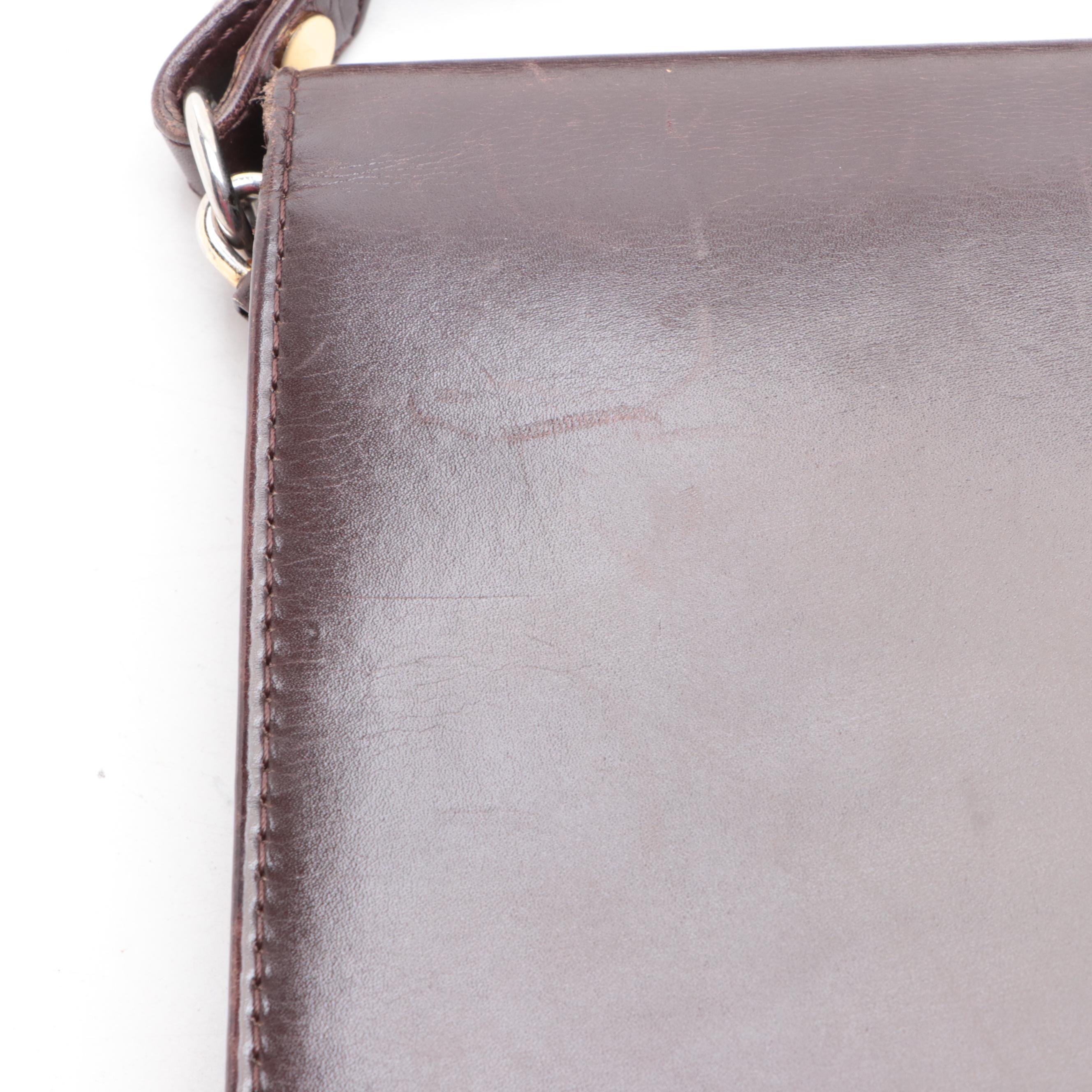 Yves Saint Laurent Front-Flap Shoulder Bag in Smooth and Quilted Leather