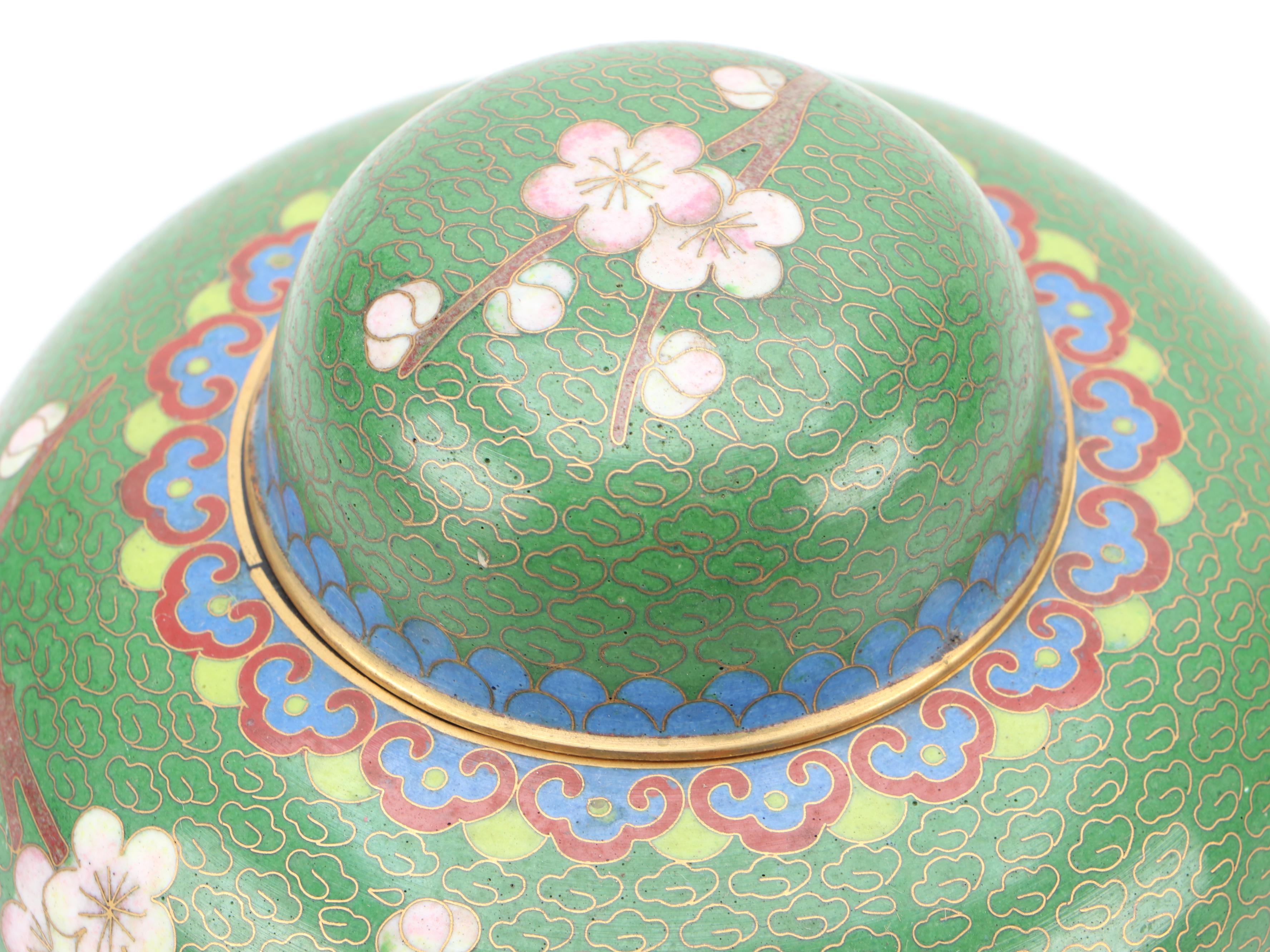 Chinese Cloisonné Guardian Lion Finial Box and More Décor