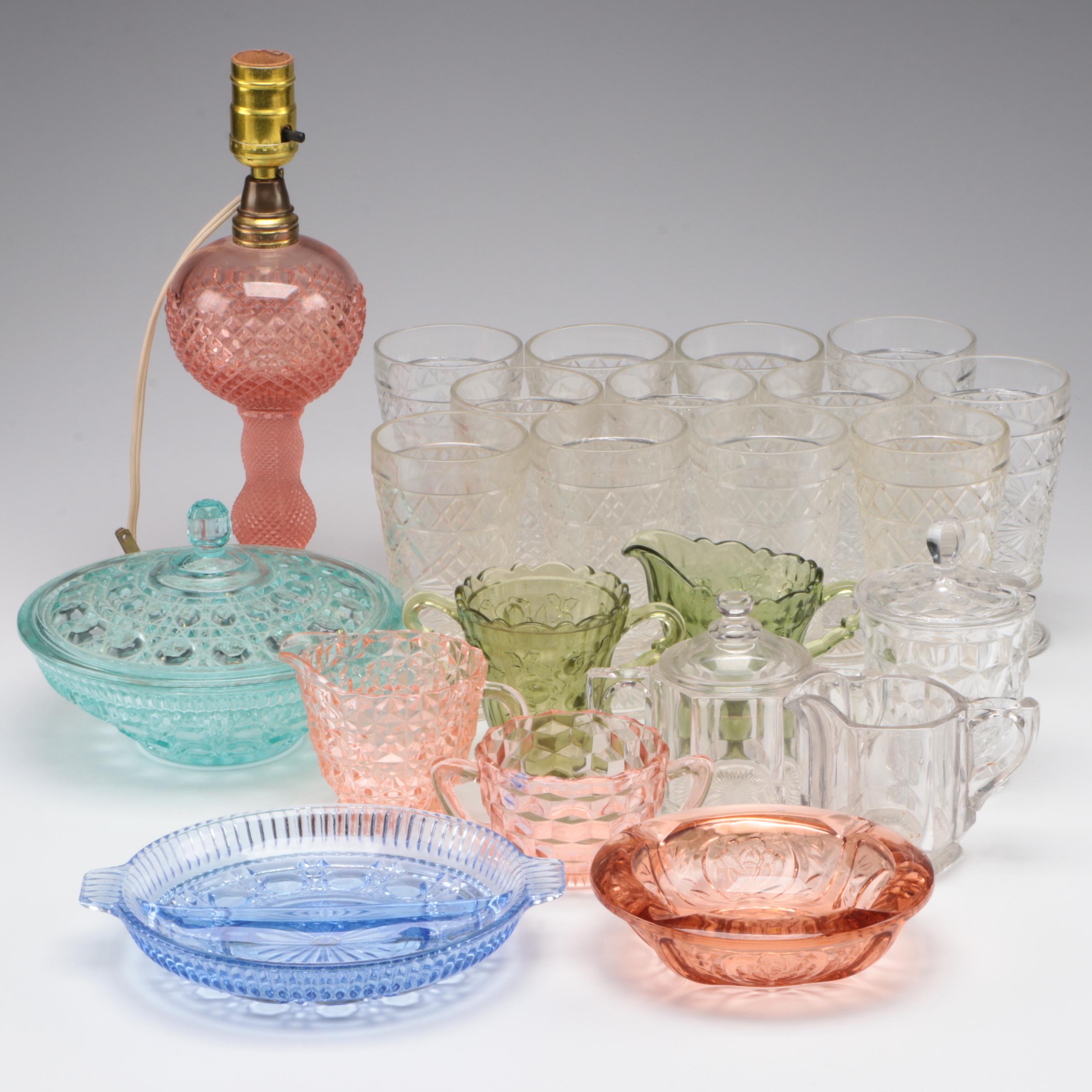 Hazel-Atlas "Big Top Peanut Butter" Iced Tea Glasses and Other Glass Tableware