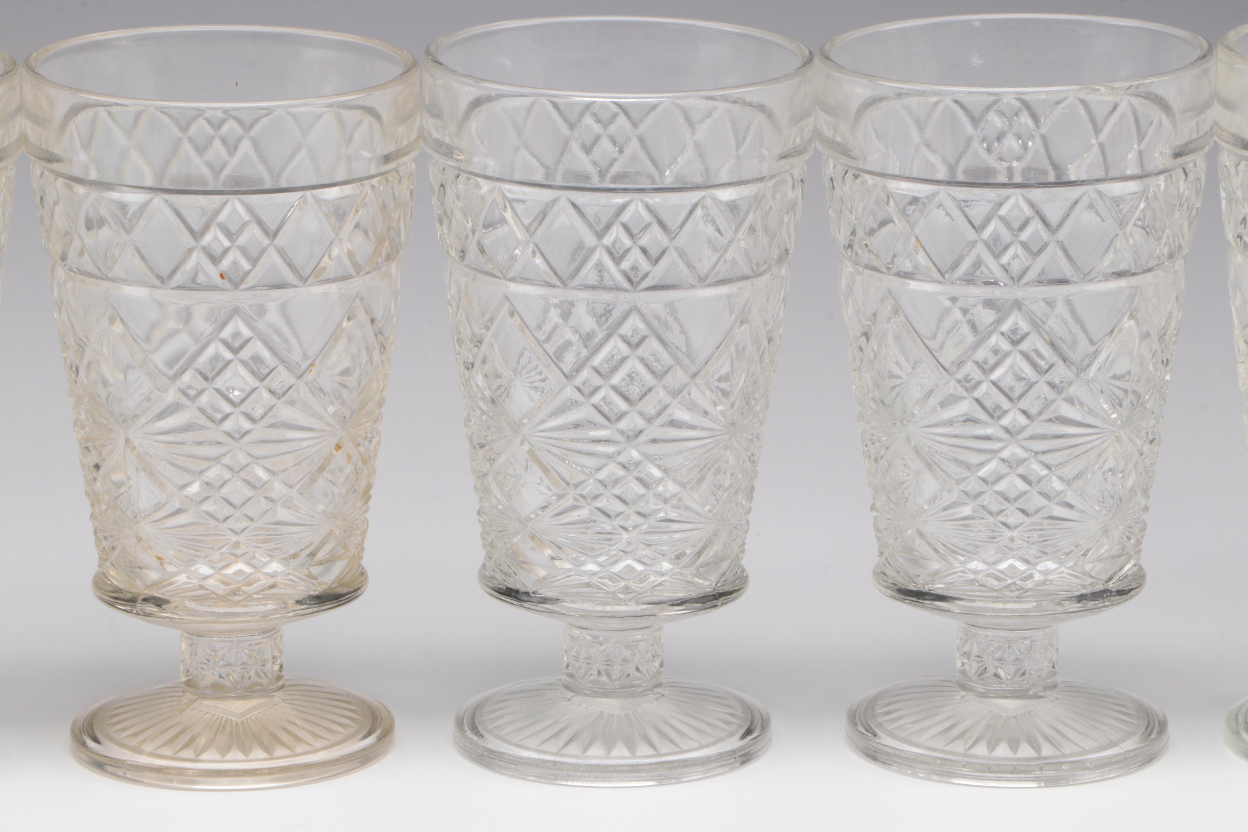Hazel-Atlas "Big Top Peanut Butter" Iced Tea Glasses and Other Glass Tableware