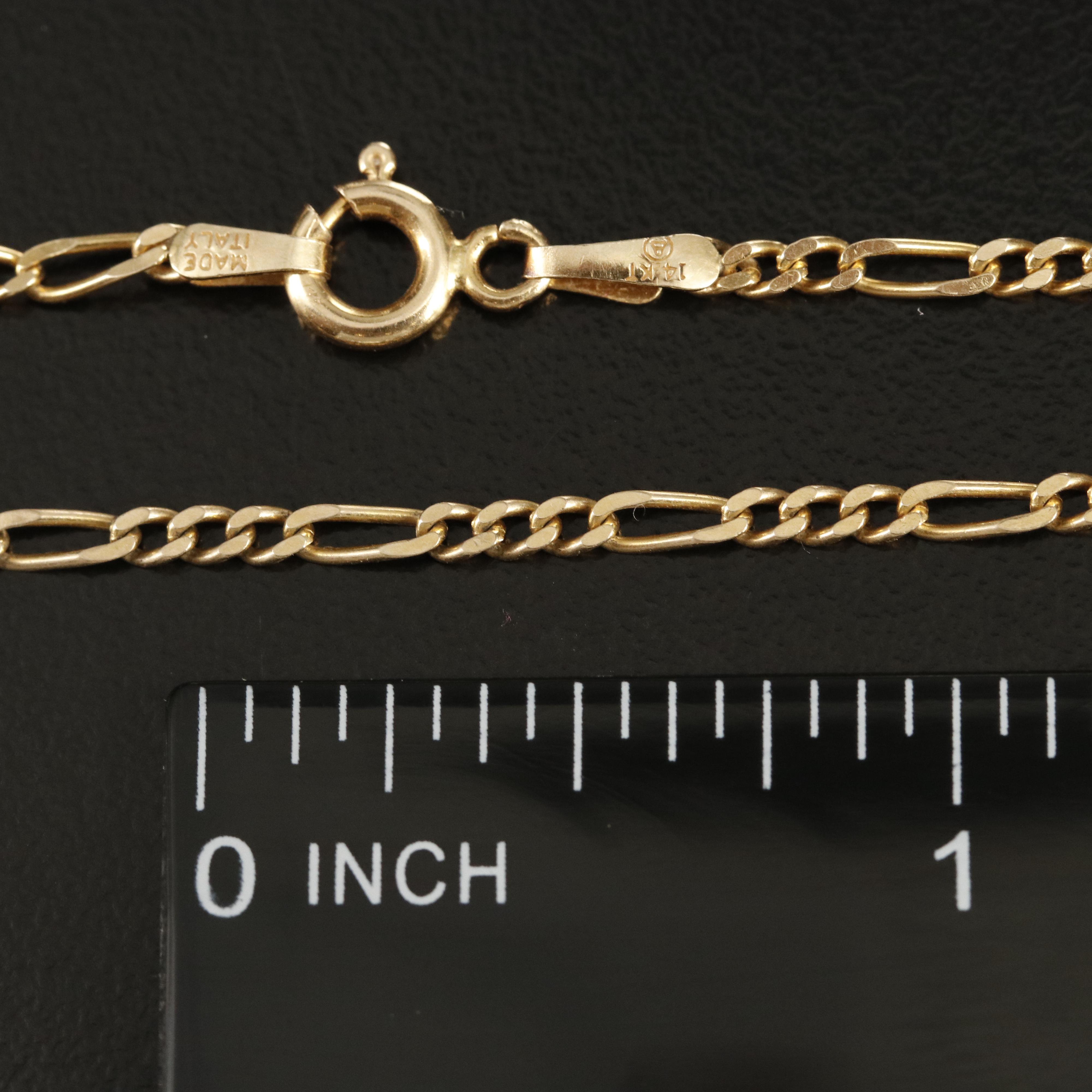 Italian 14K Figaro Chain