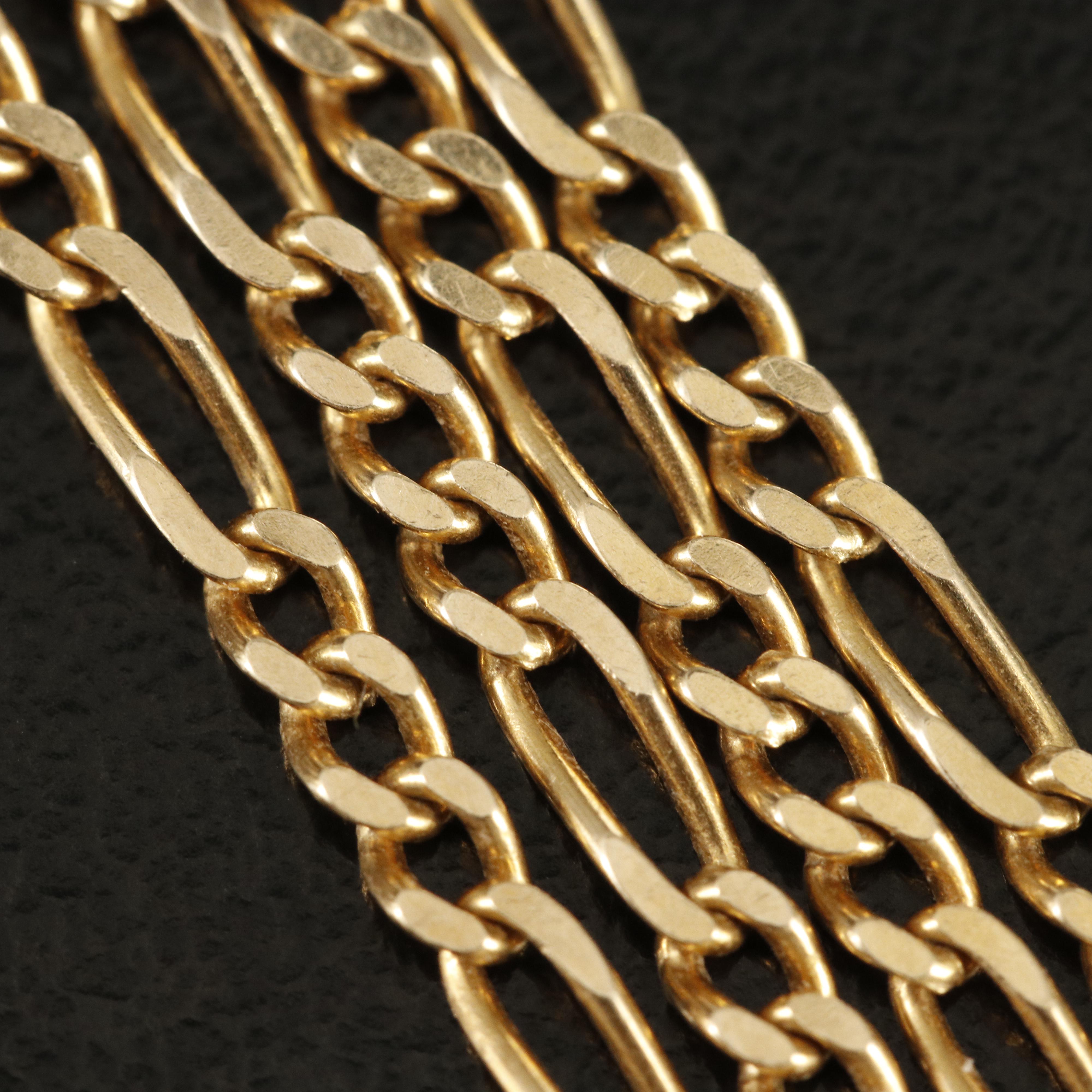 Italian 14K Figaro Chain