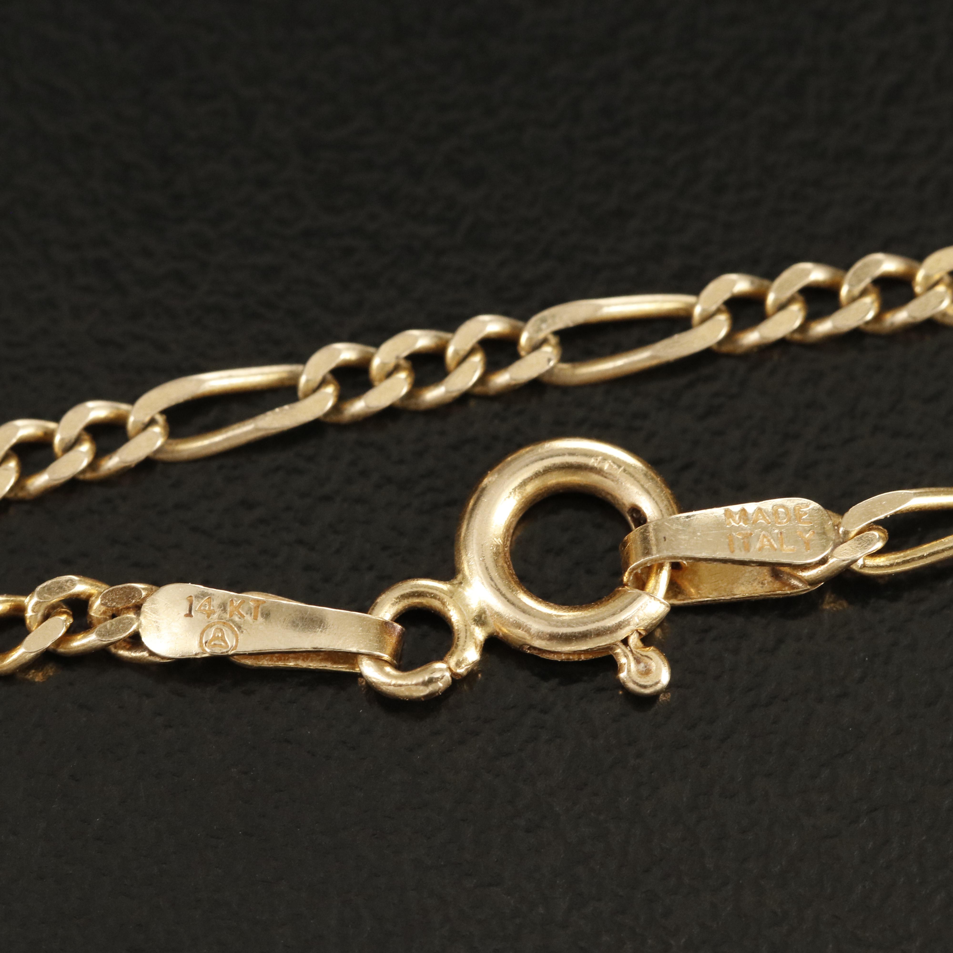 Italian 14K Figaro Chain