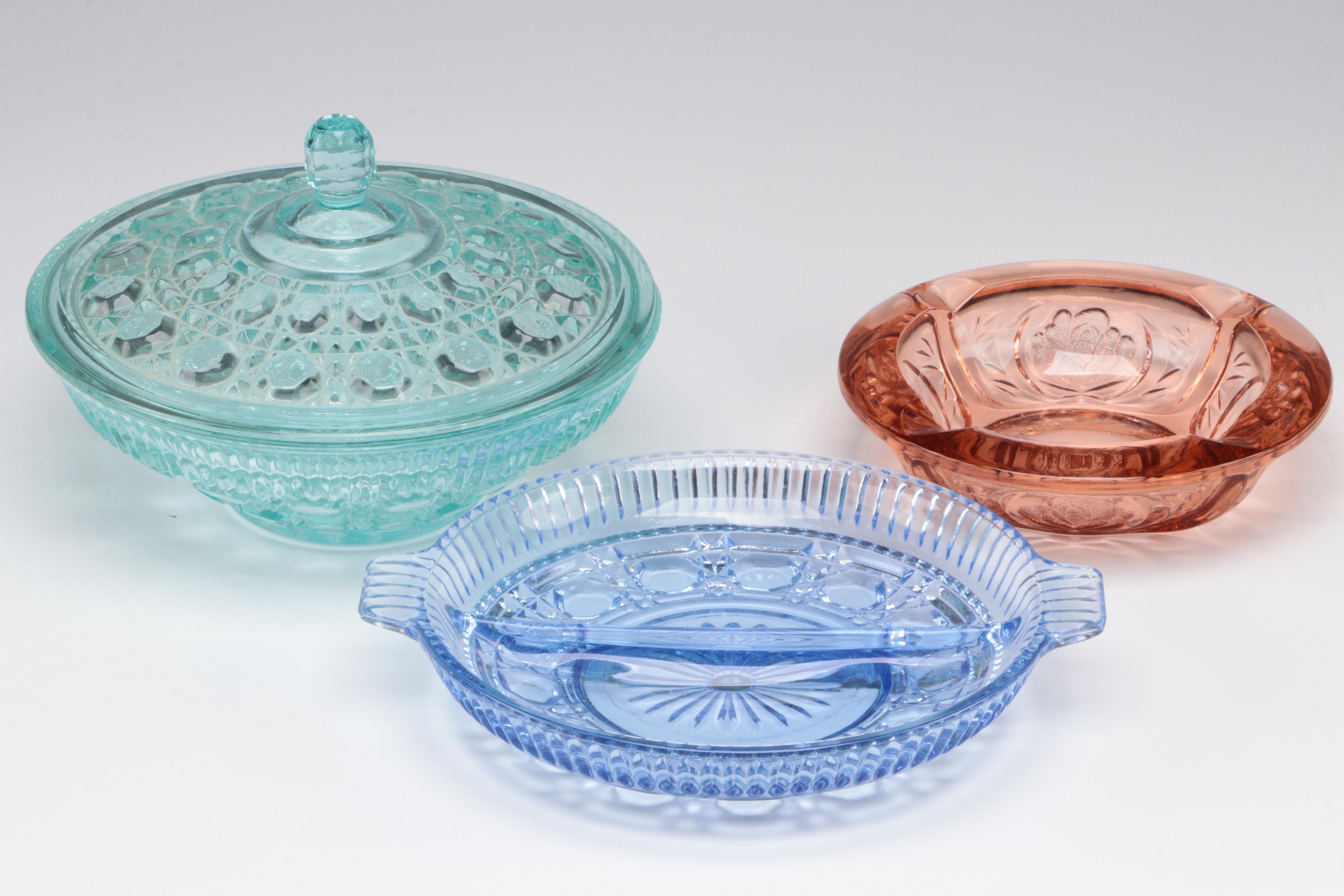 Hazel-Atlas "Big Top Peanut Butter" Iced Tea Glasses and Other Glass Tableware