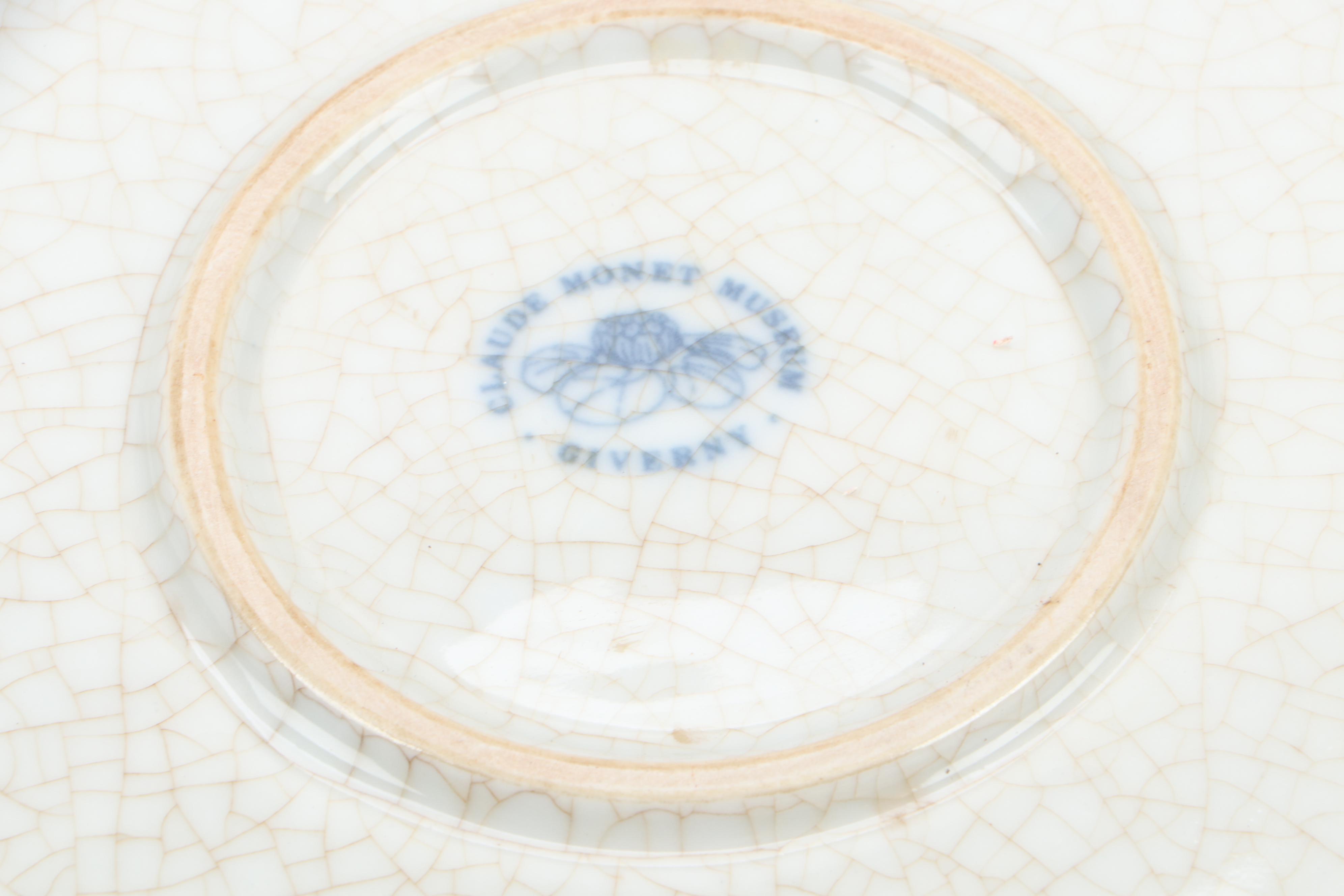 Claude Monet Museum Reproduction Yellow Ground Ming Style Porcelain Bowls