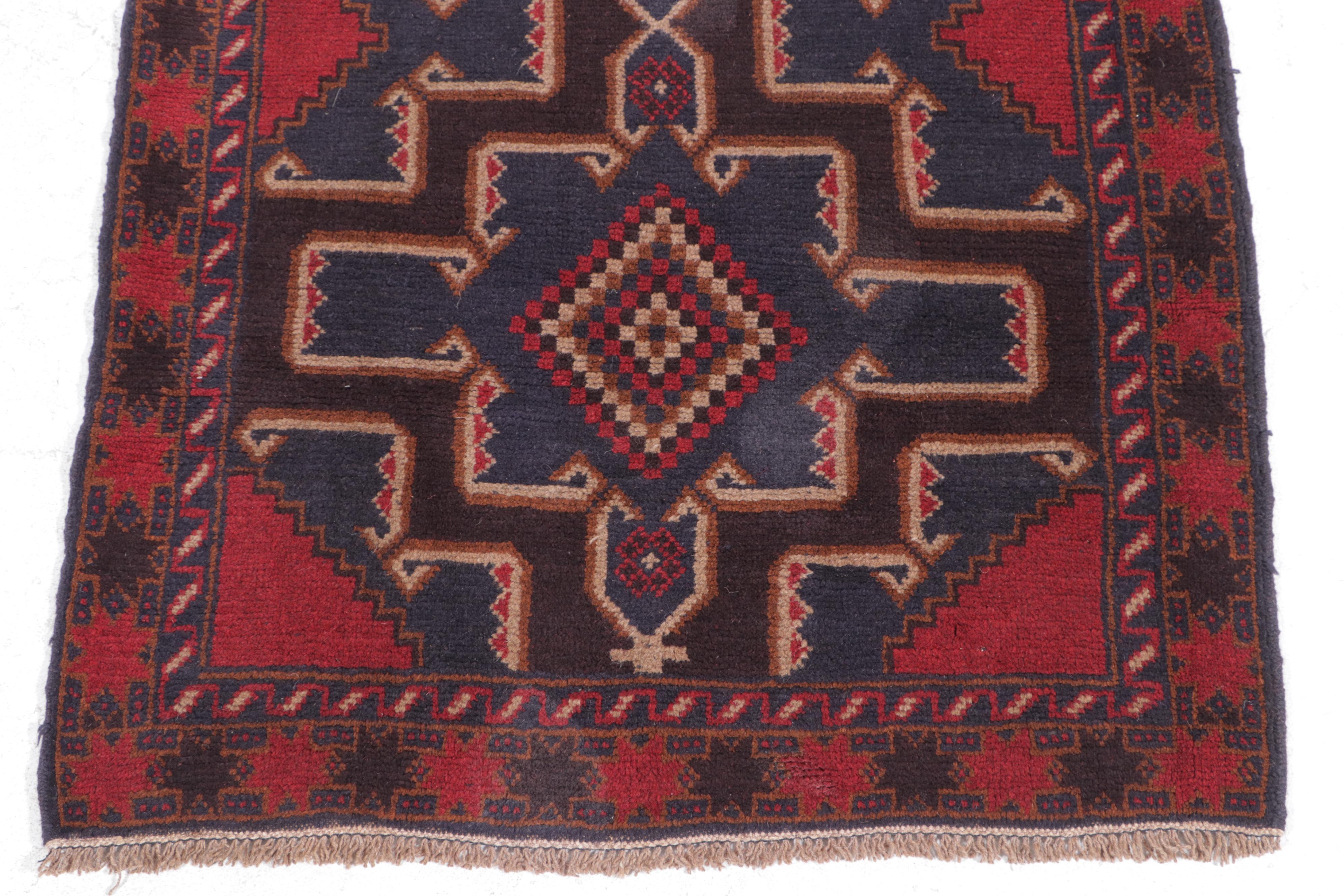 3'1 x 4'7 Hand-Knotted Afghan Taimani Accent Rug