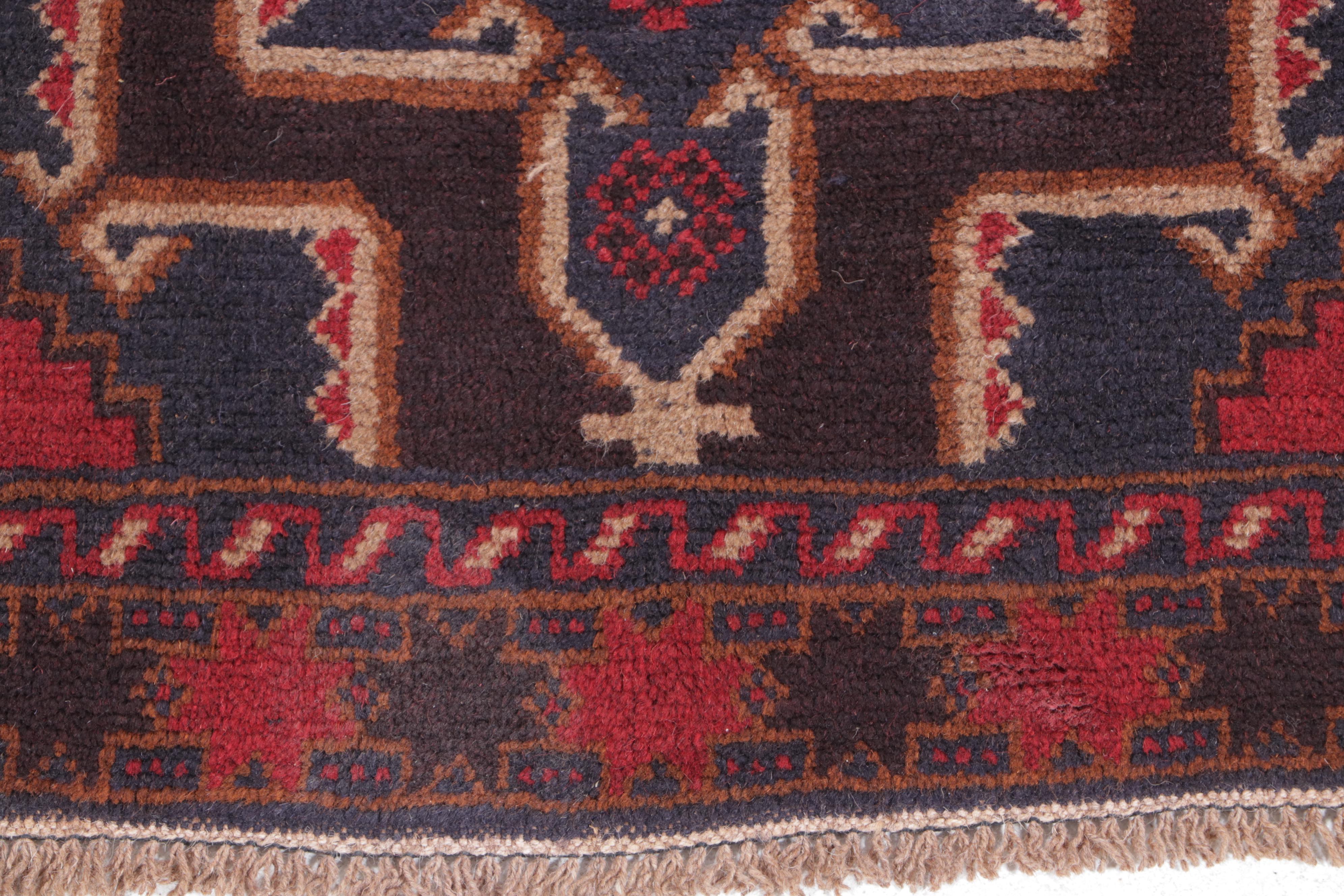 3'1 x 4'7 Hand-Knotted Afghan Taimani Accent Rug