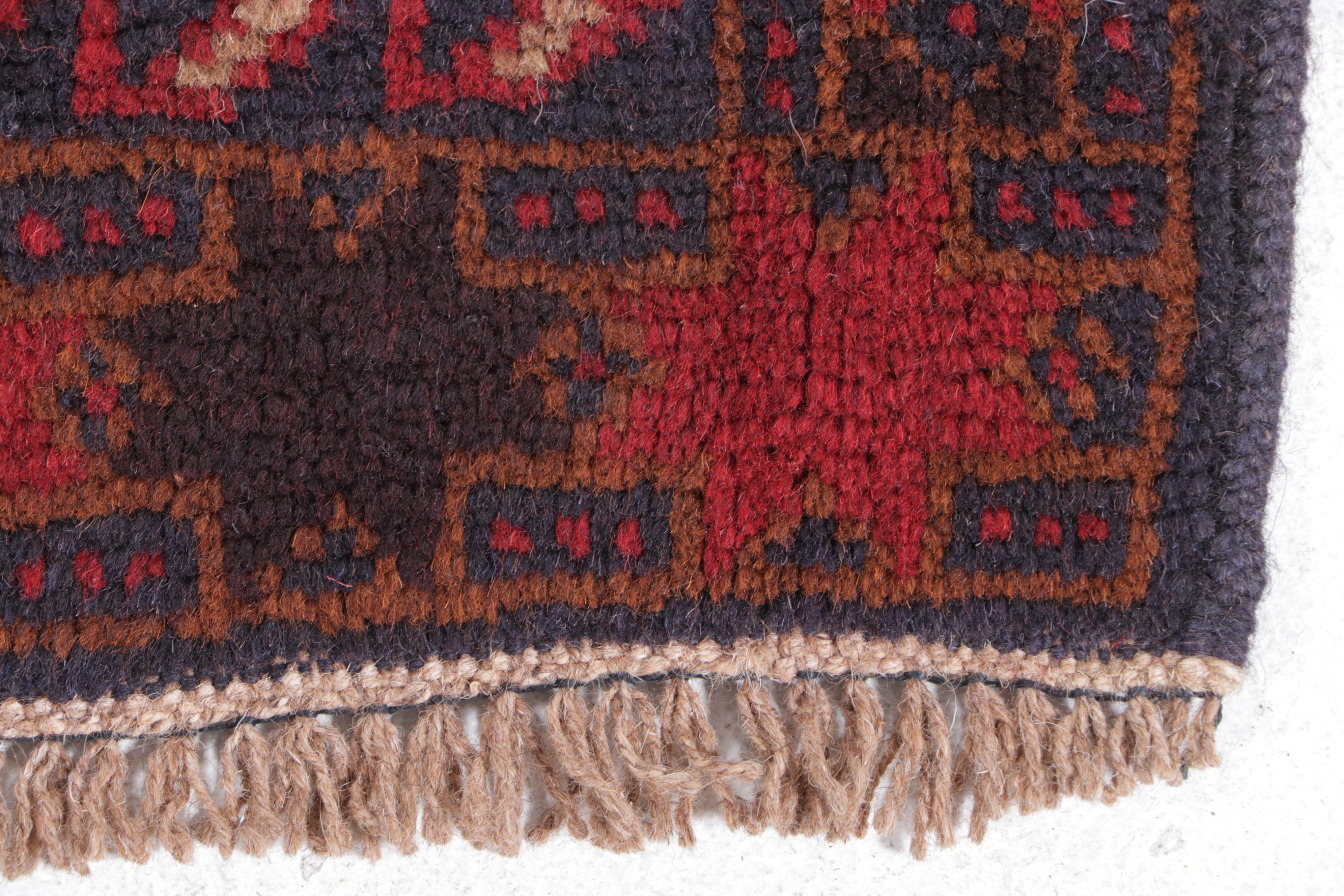 3'1 x 4'7 Hand-Knotted Afghan Taimani Accent Rug