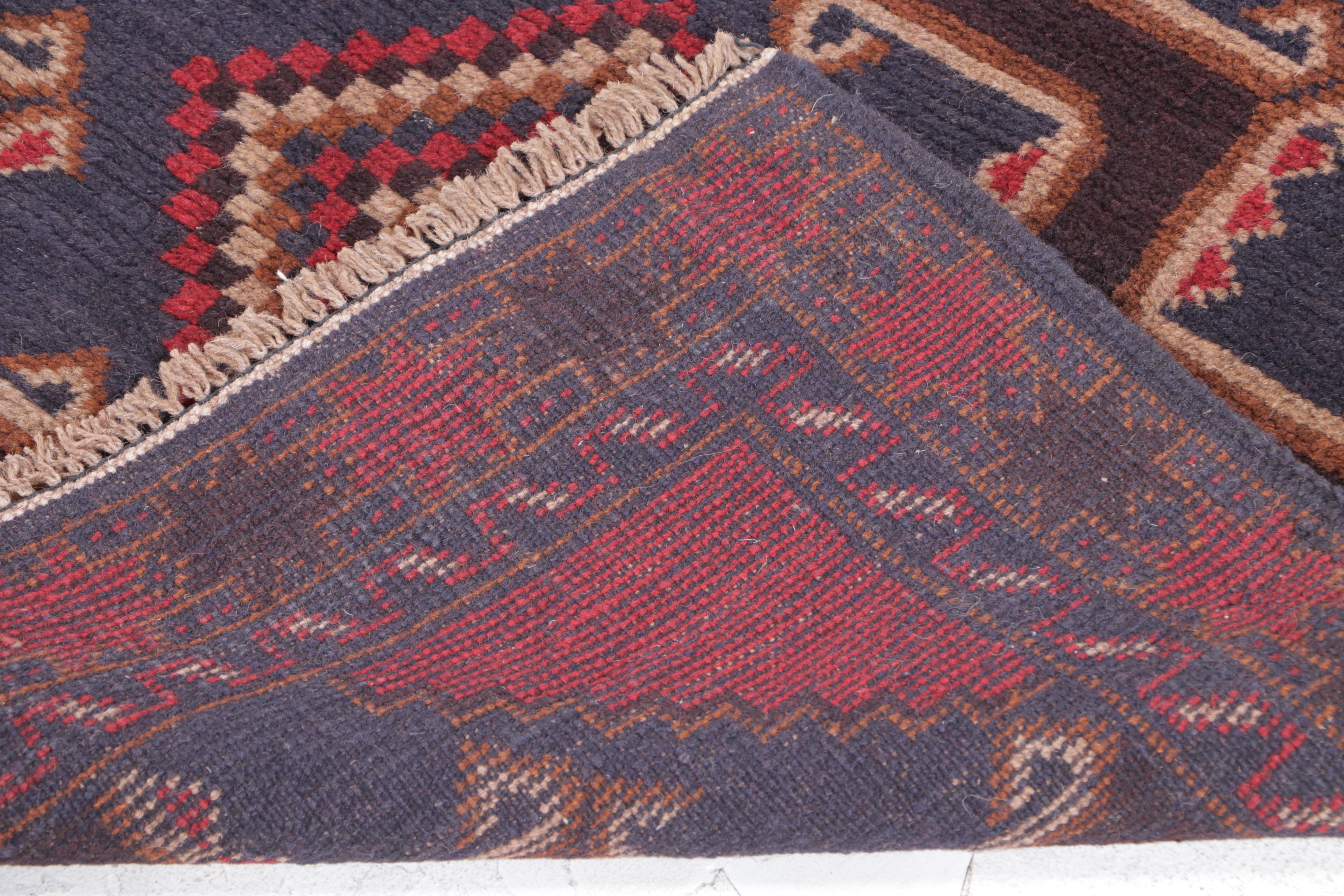 3'1 x 4'7 Hand-Knotted Afghan Taimani Accent Rug