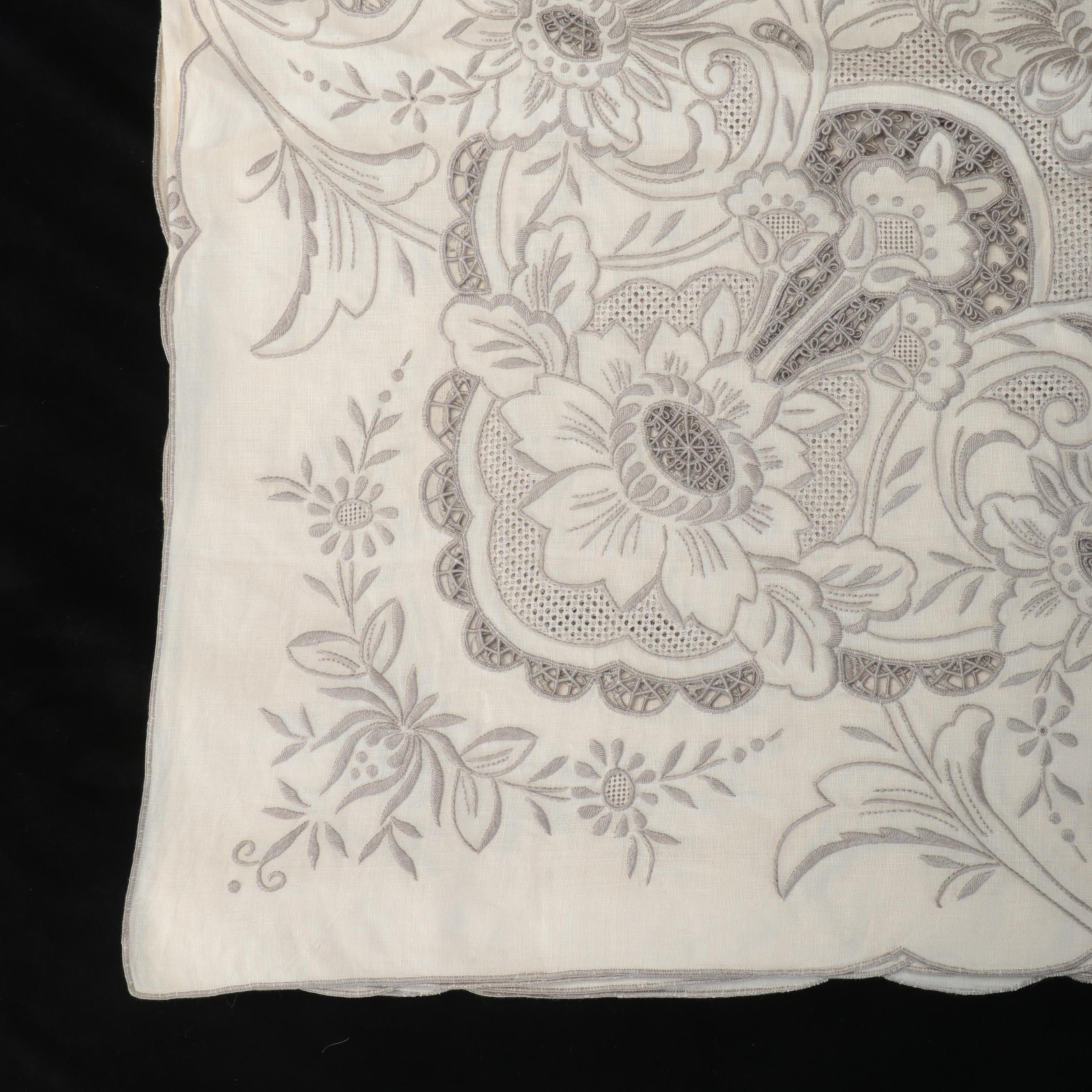 Cutwork with Other Embroidered Table Linens, 20th Century