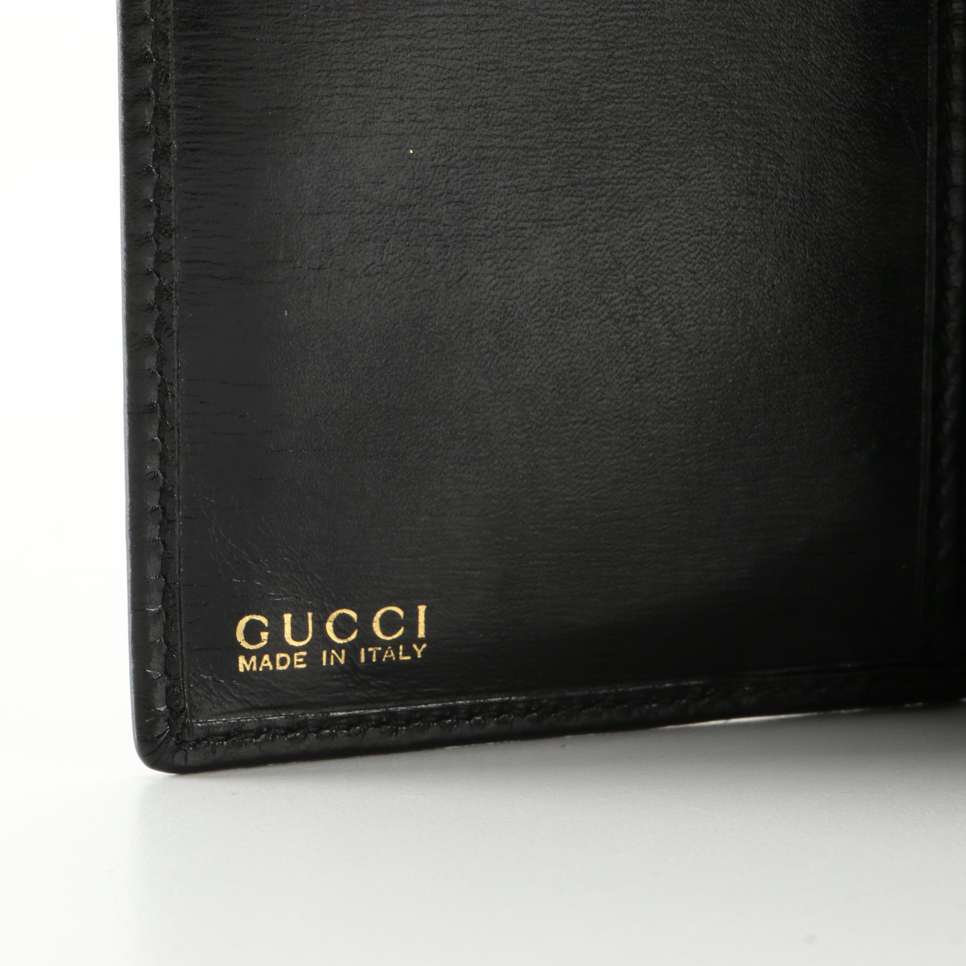 Gucci Horseshoe Clasp Long Wallet in Leather