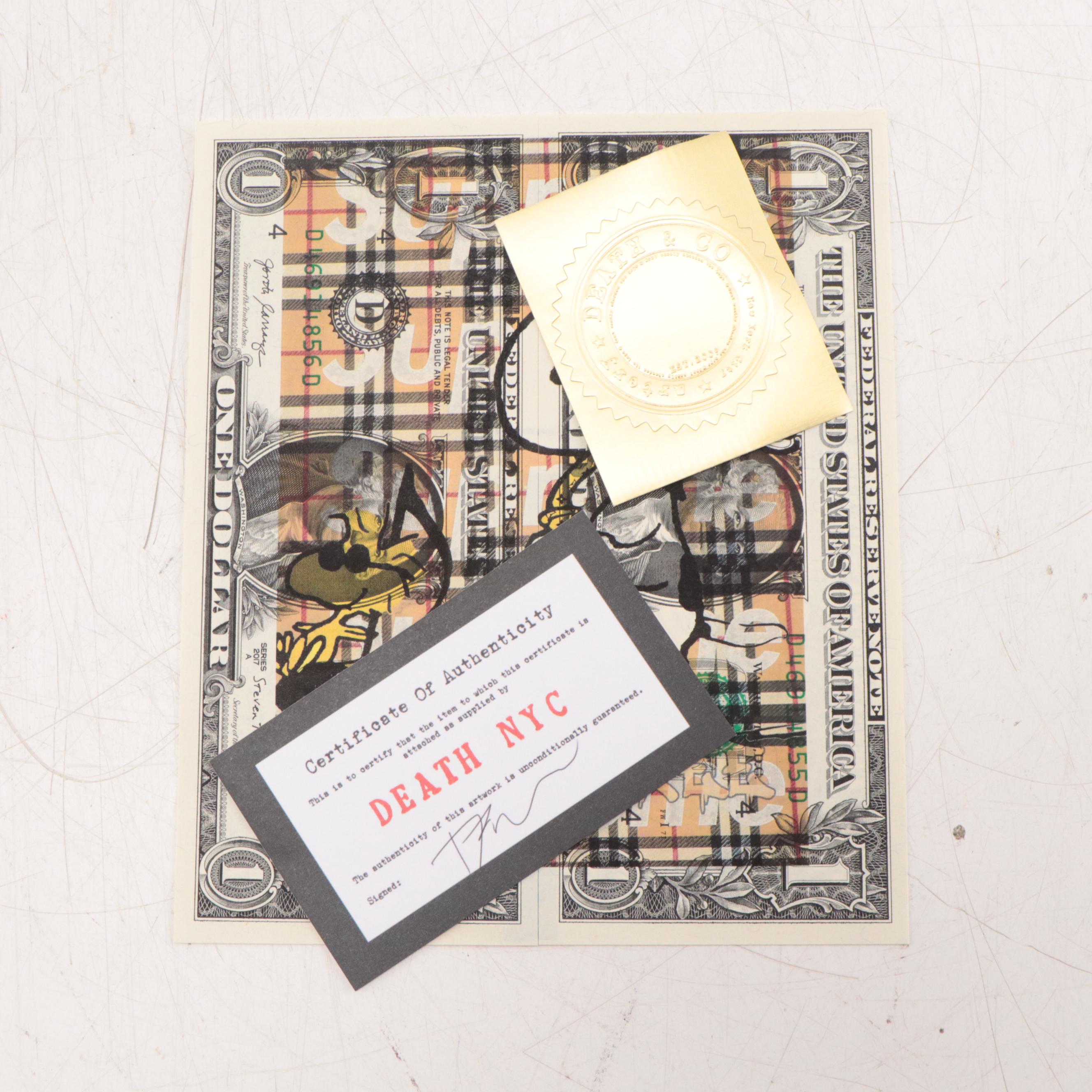 Death NYC Pop Art Graphic Print of Peanuts Burberry, 2022