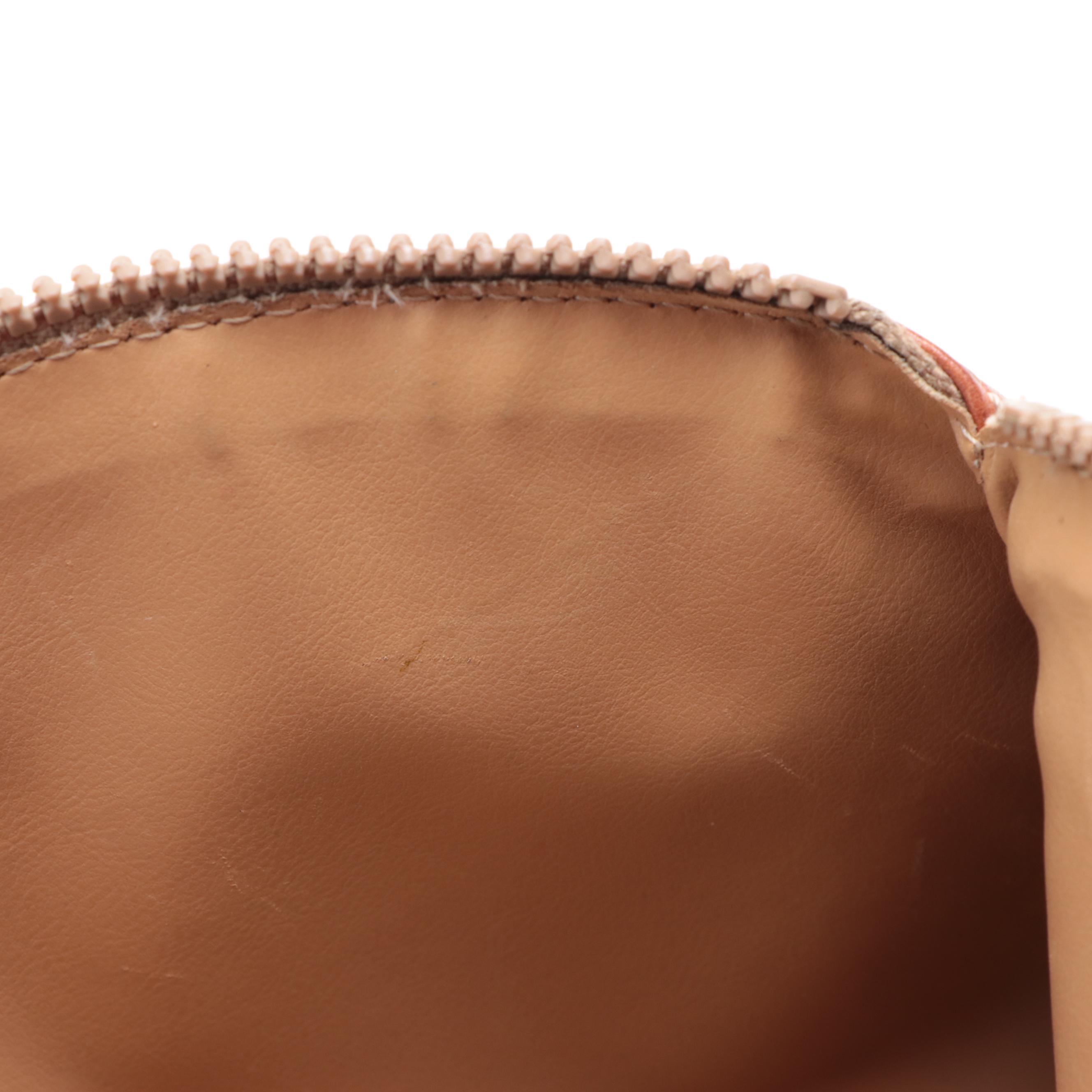 Celine Zip Pouch in Macadam Coated Canvas and Leather