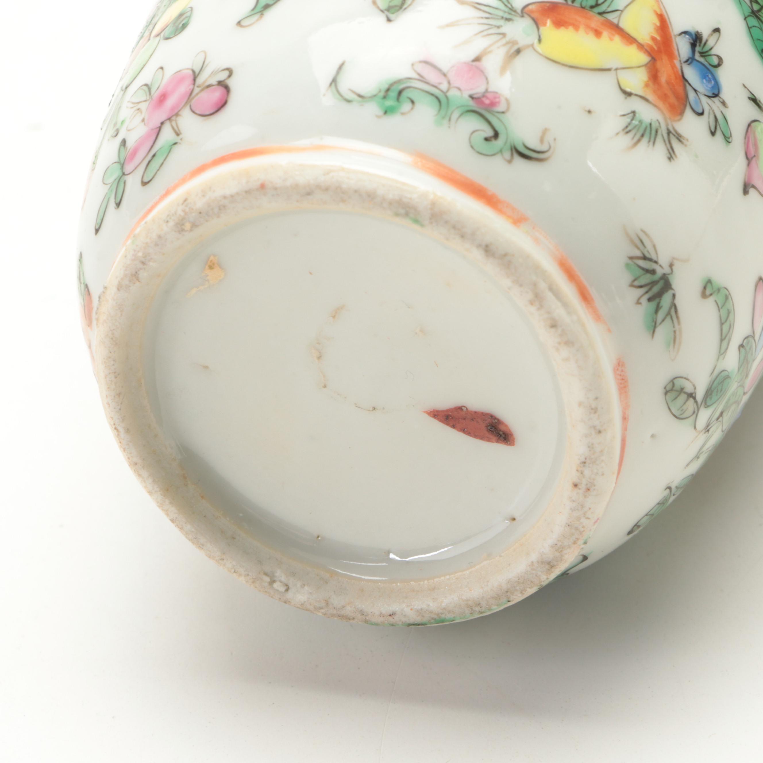 Italian Hand-Painted Faïence Bowl with Other East Asian Porcelain Tableware