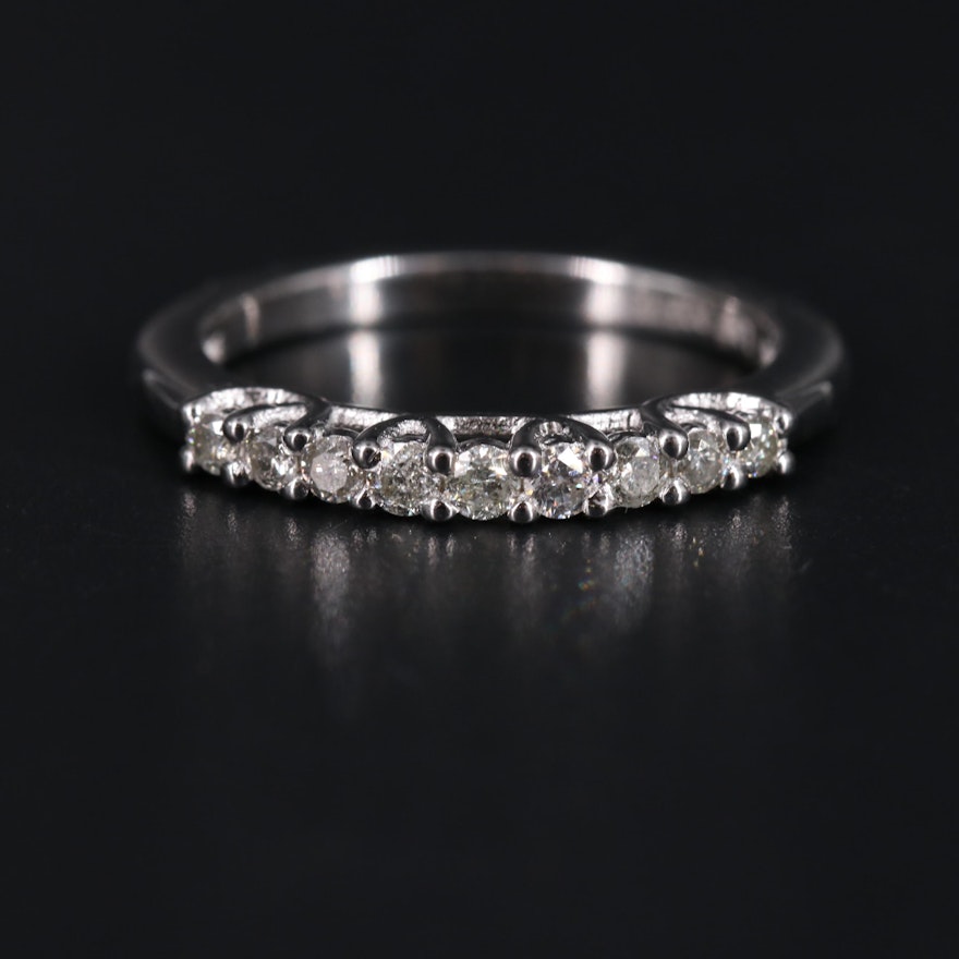 Sterling Silver Diamond Band