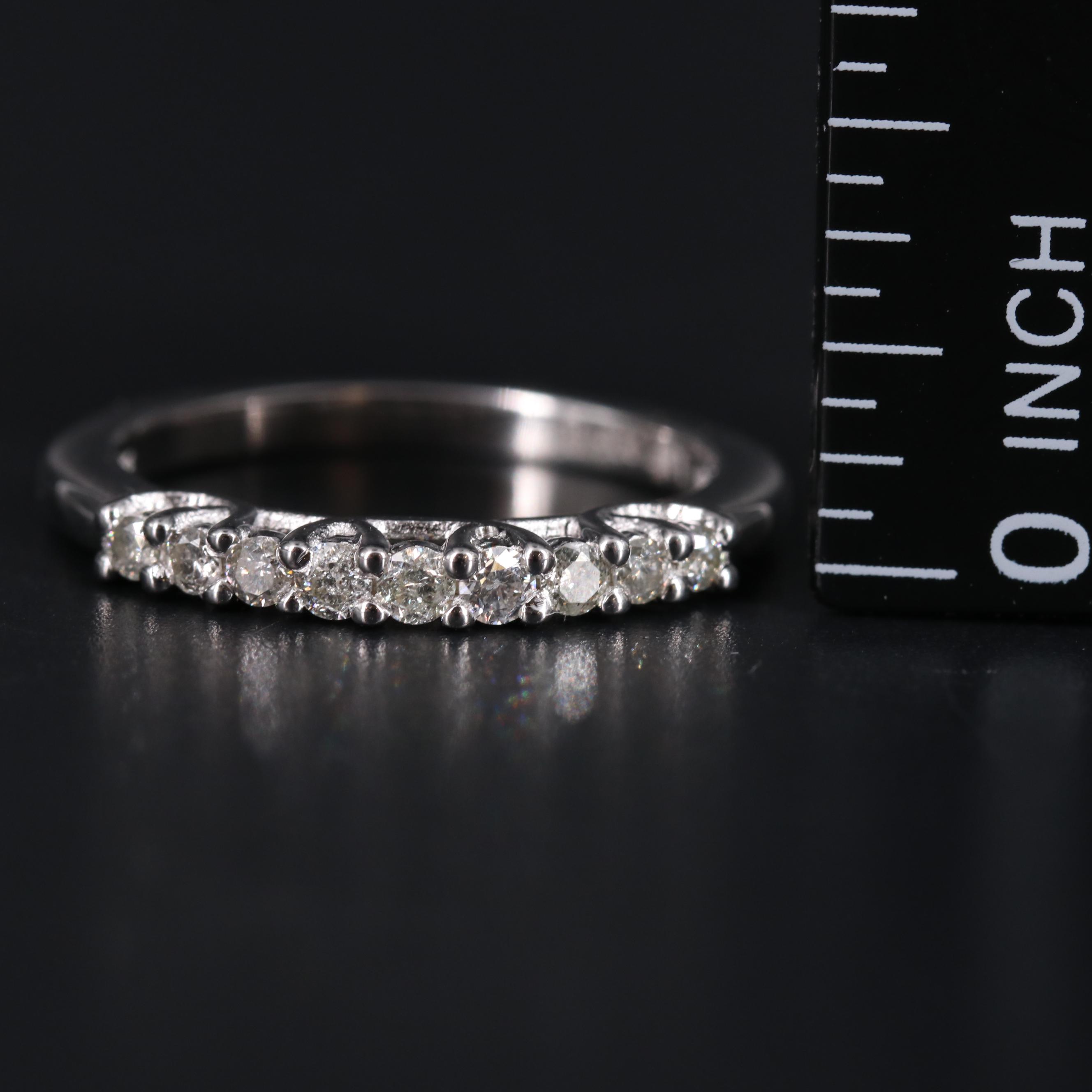 Sterling Silver Diamond Band