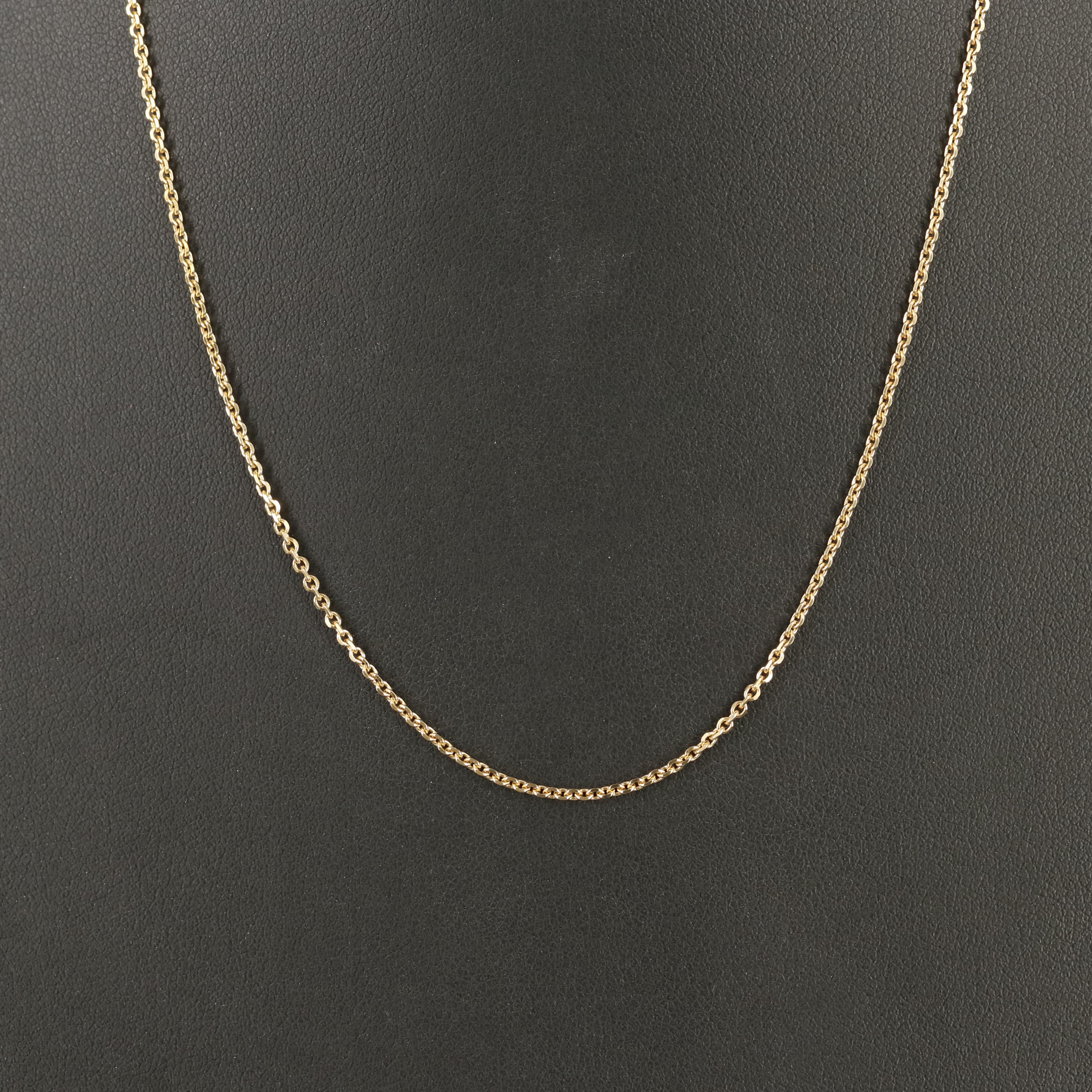 14K Diamond Cut Cable Chain