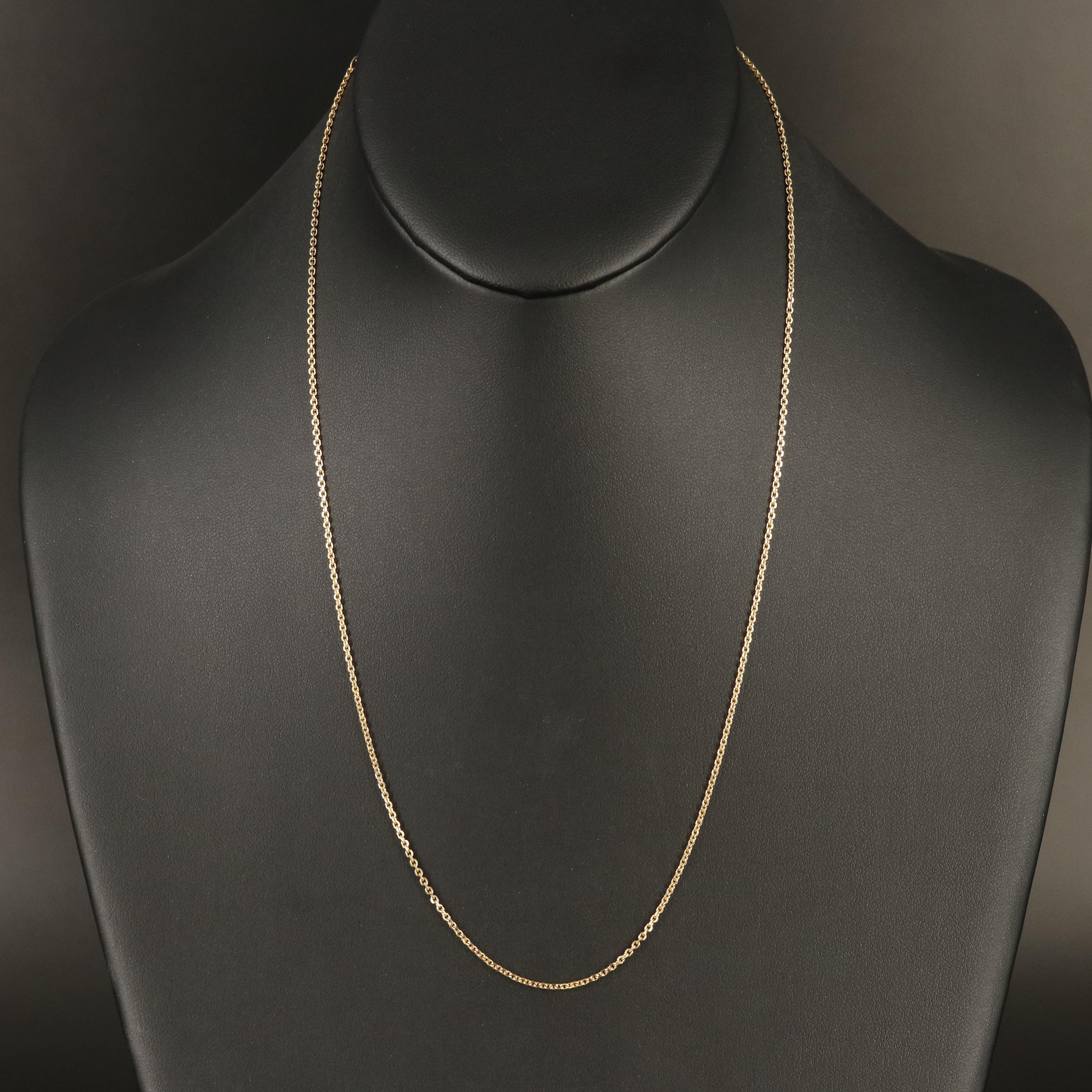 14K Diamond Cut Cable Chain