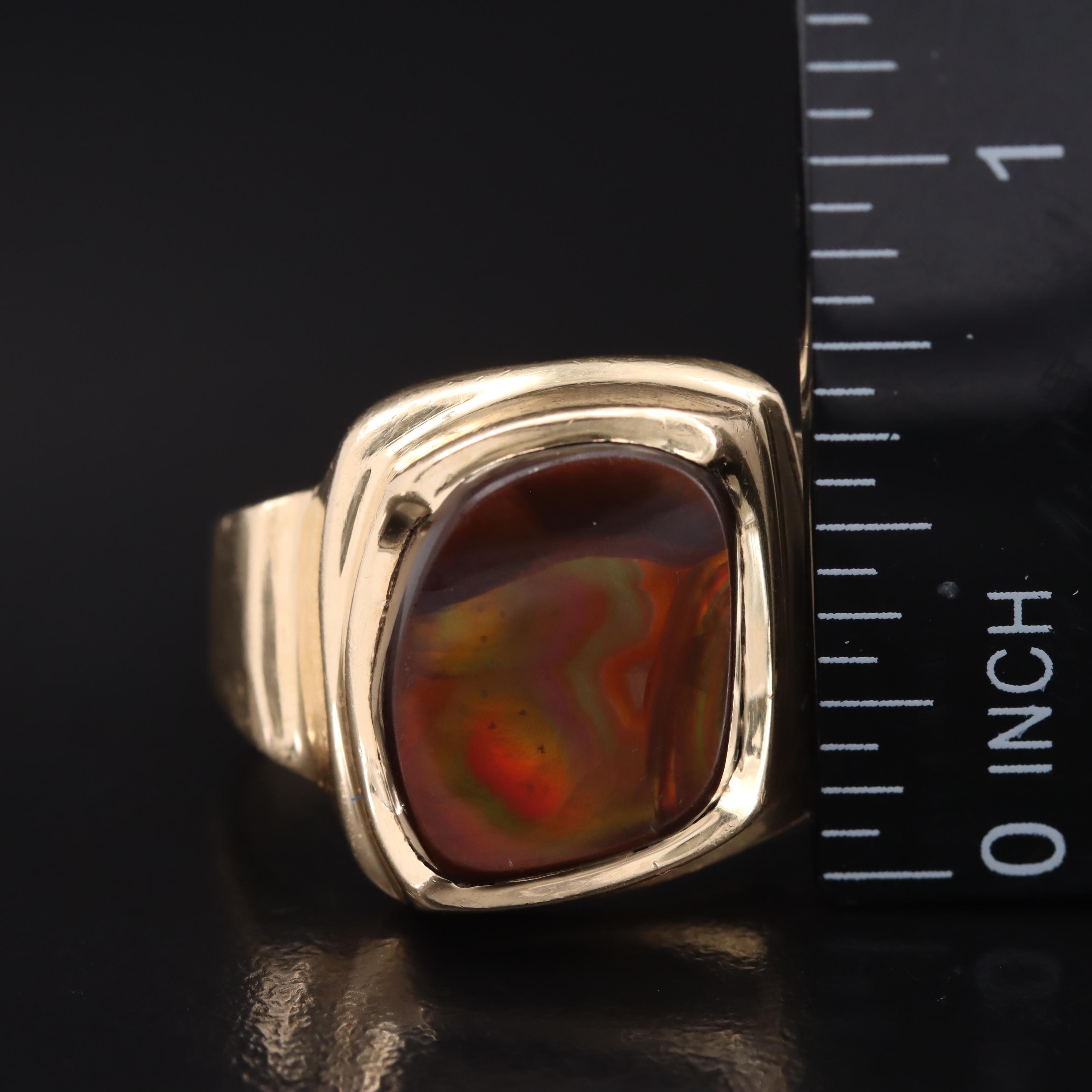 14K Fire Agate Ring