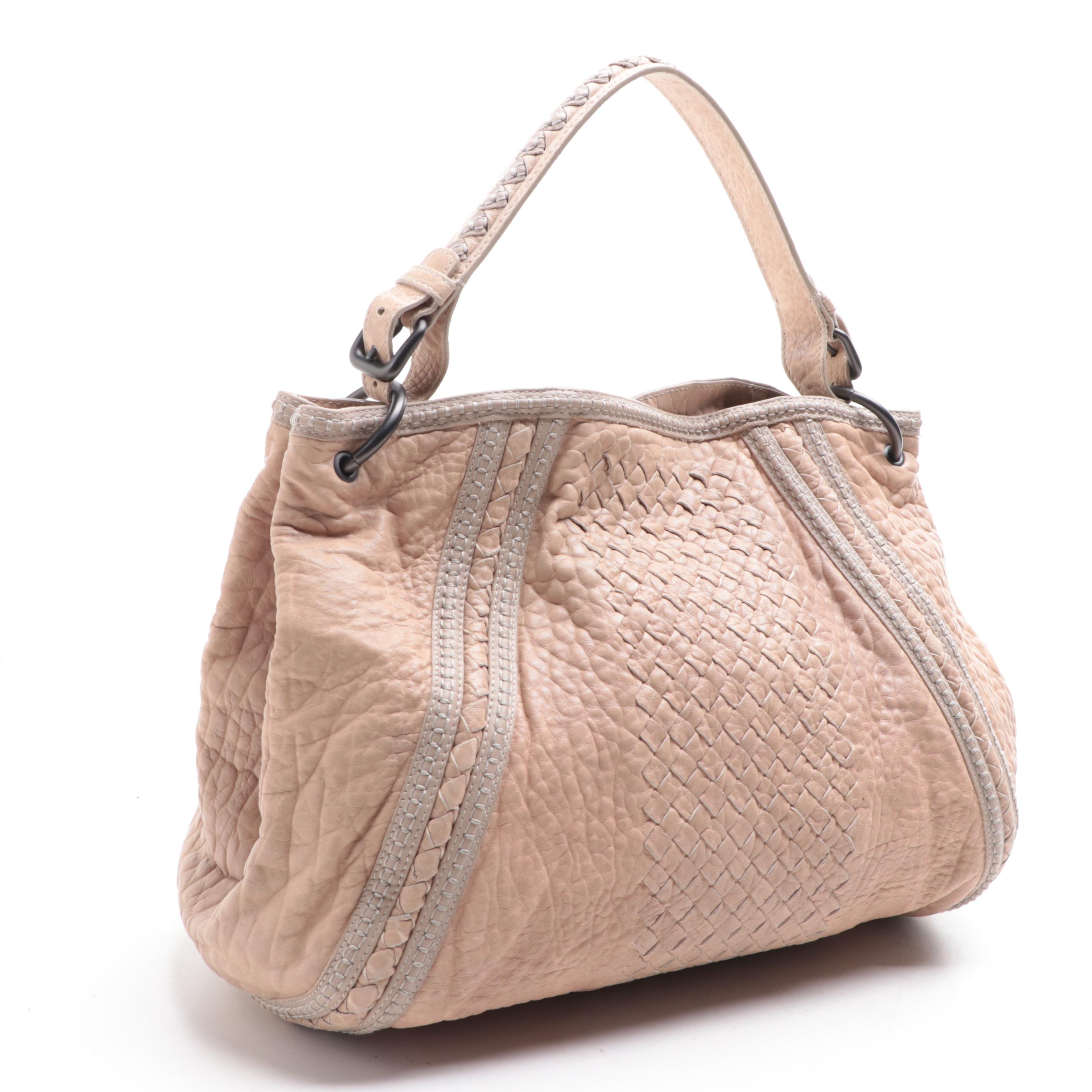 Bottega Veneta Hobo Bag in Intracciato and Pebbled Leather
