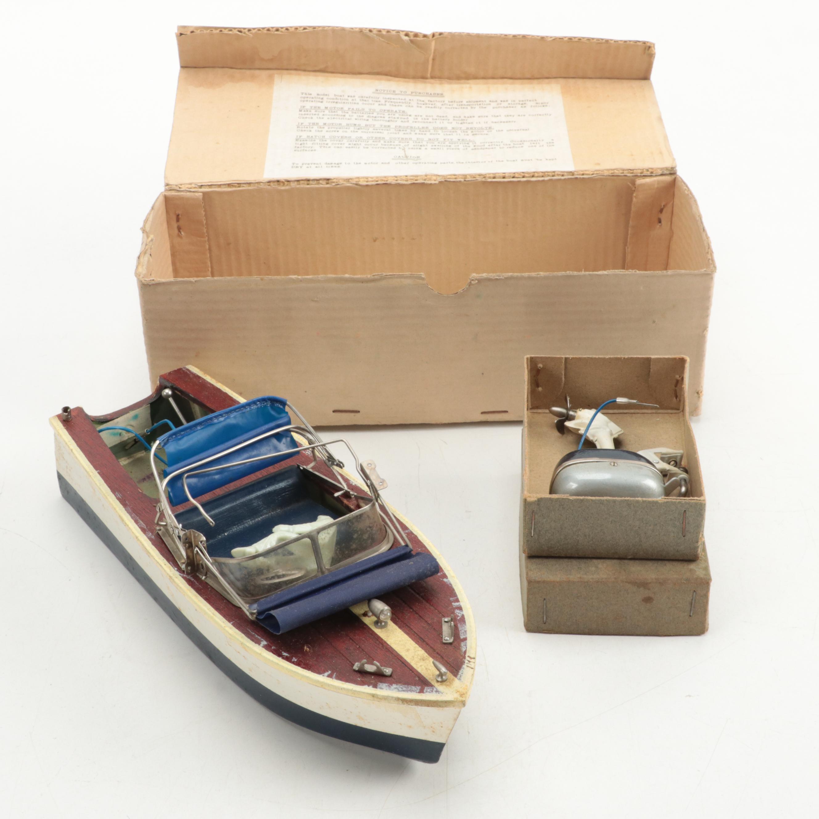 S. J. Charia Co. Continental Trailways Golden Eagle with Car Bank and Model Boat