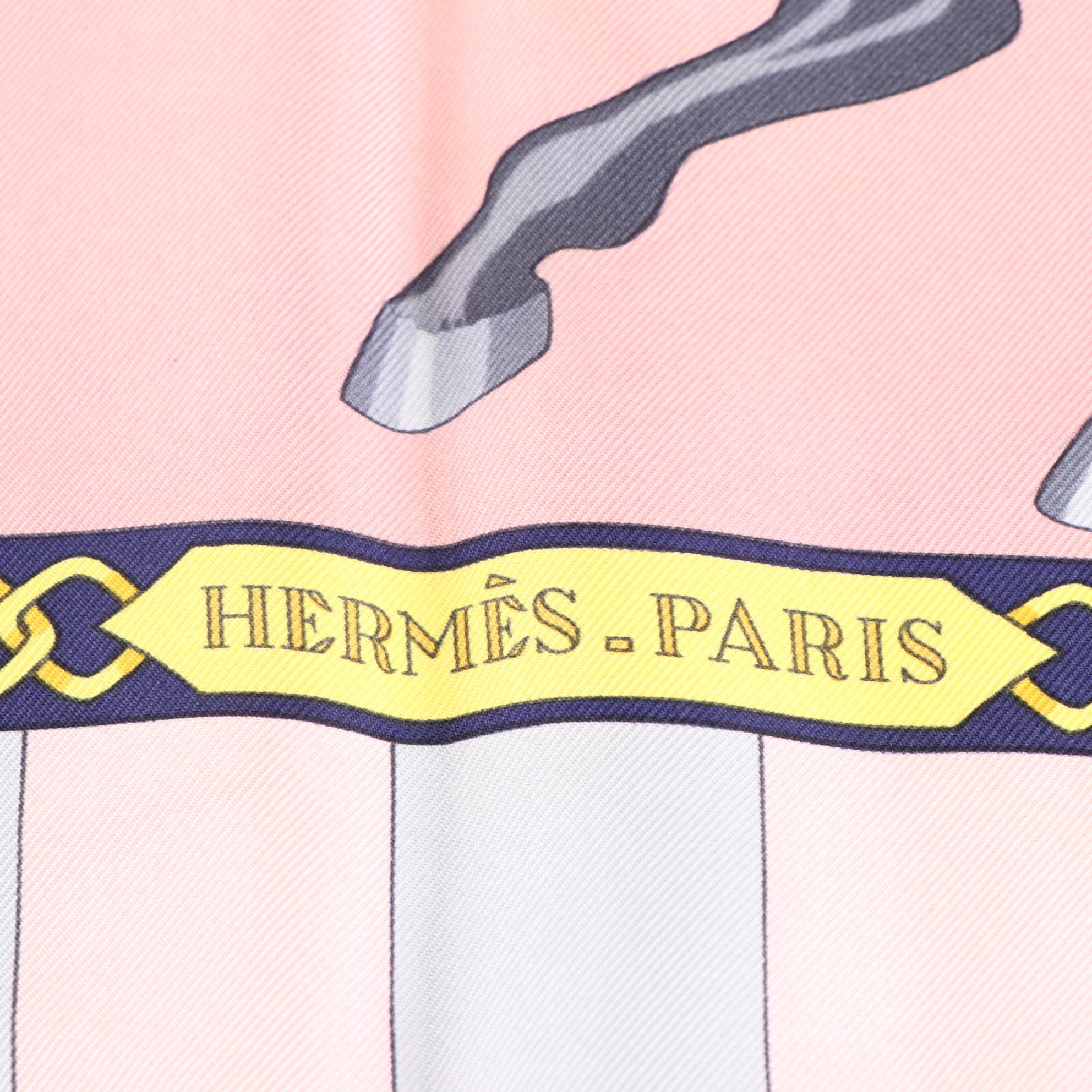 Hermès "Chocs En Plumes" Scarf 90 in Silk Twill