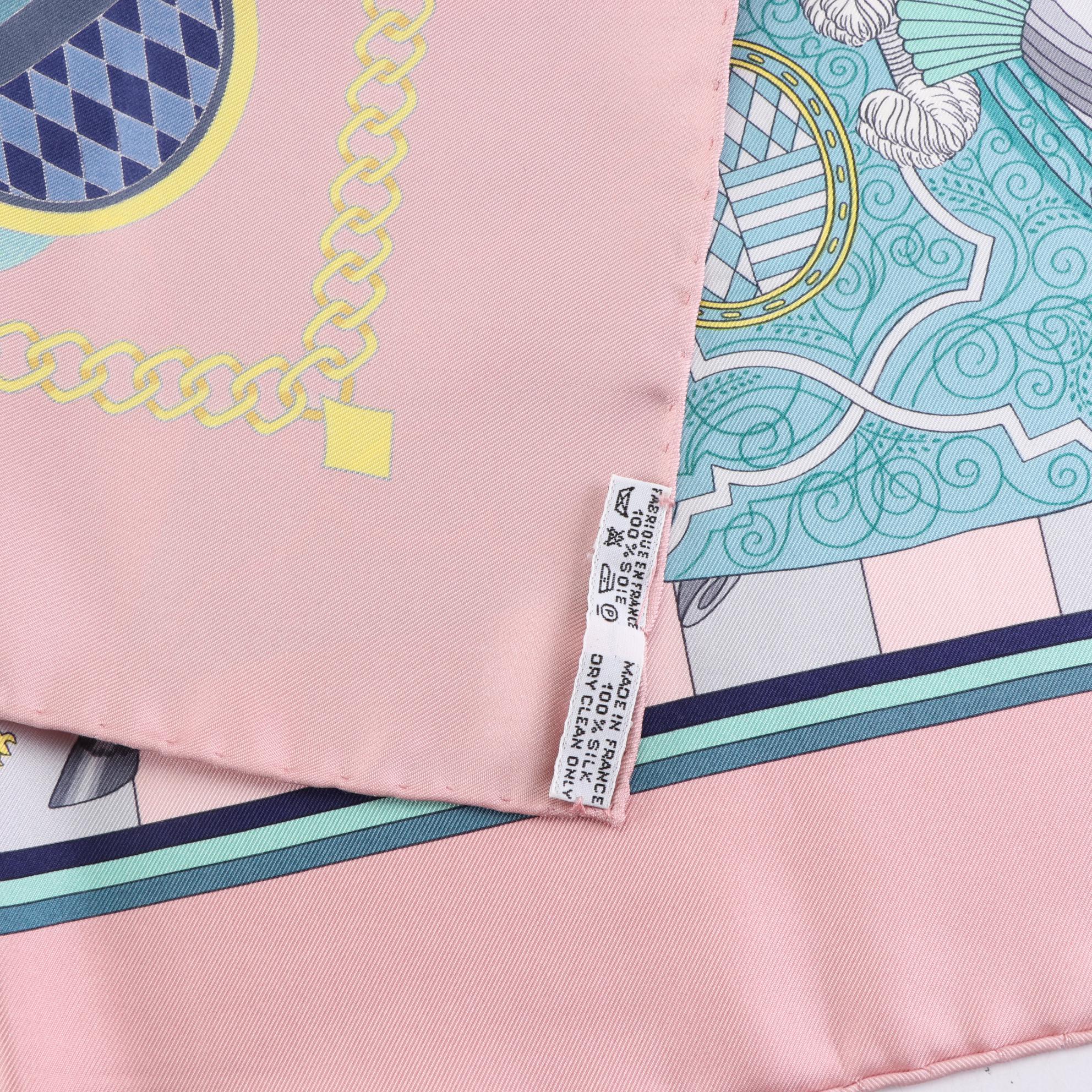 Hermès "Chocs En Plumes" Scarf 90 in Silk Twill