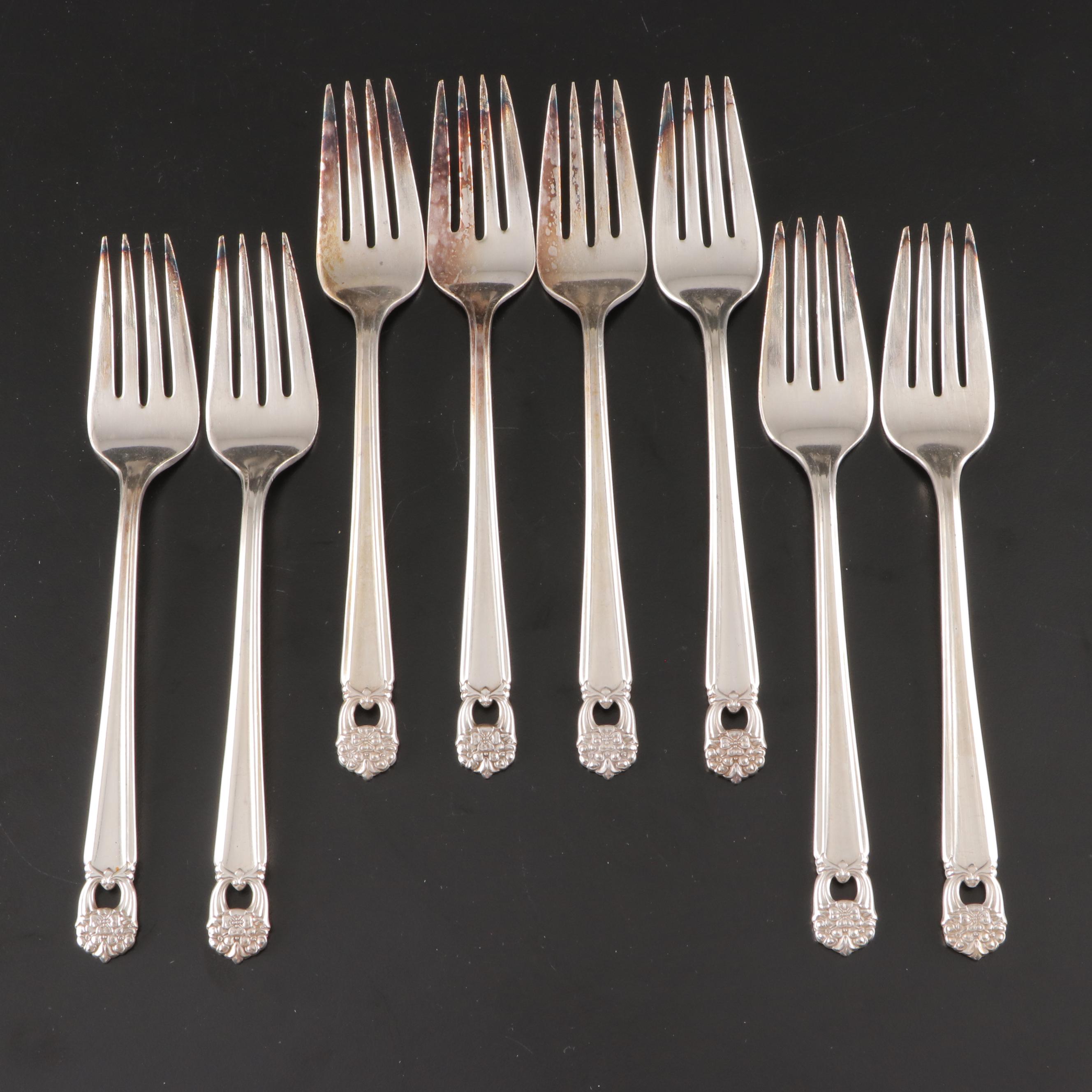 1847 Rogers Bros Silver Plate "Eternally Yours" Flatware, Mid to Late 20th C.